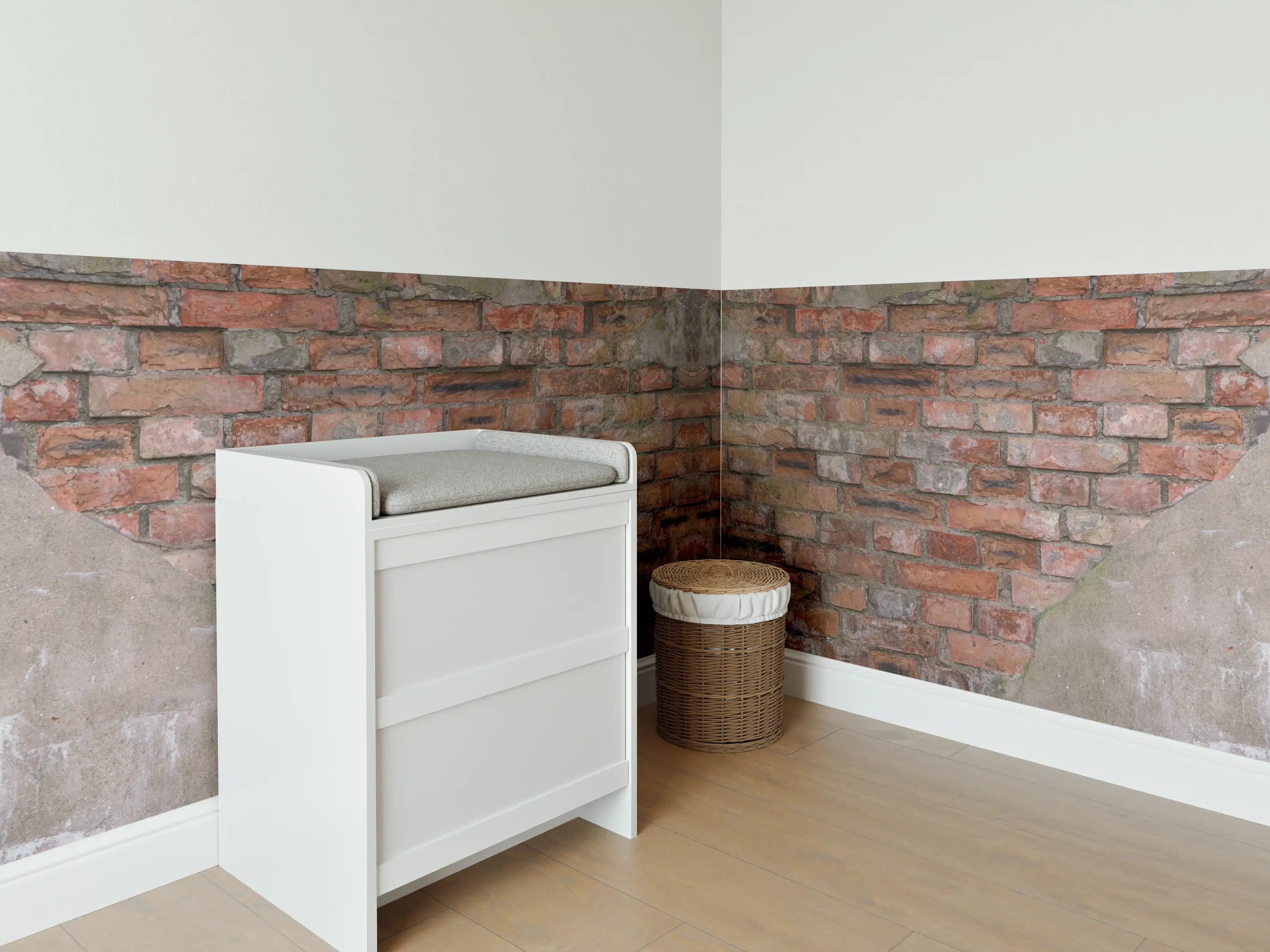 Babyzimmer Wandgestaltung - Rostige Ziegelsteinwand Textur