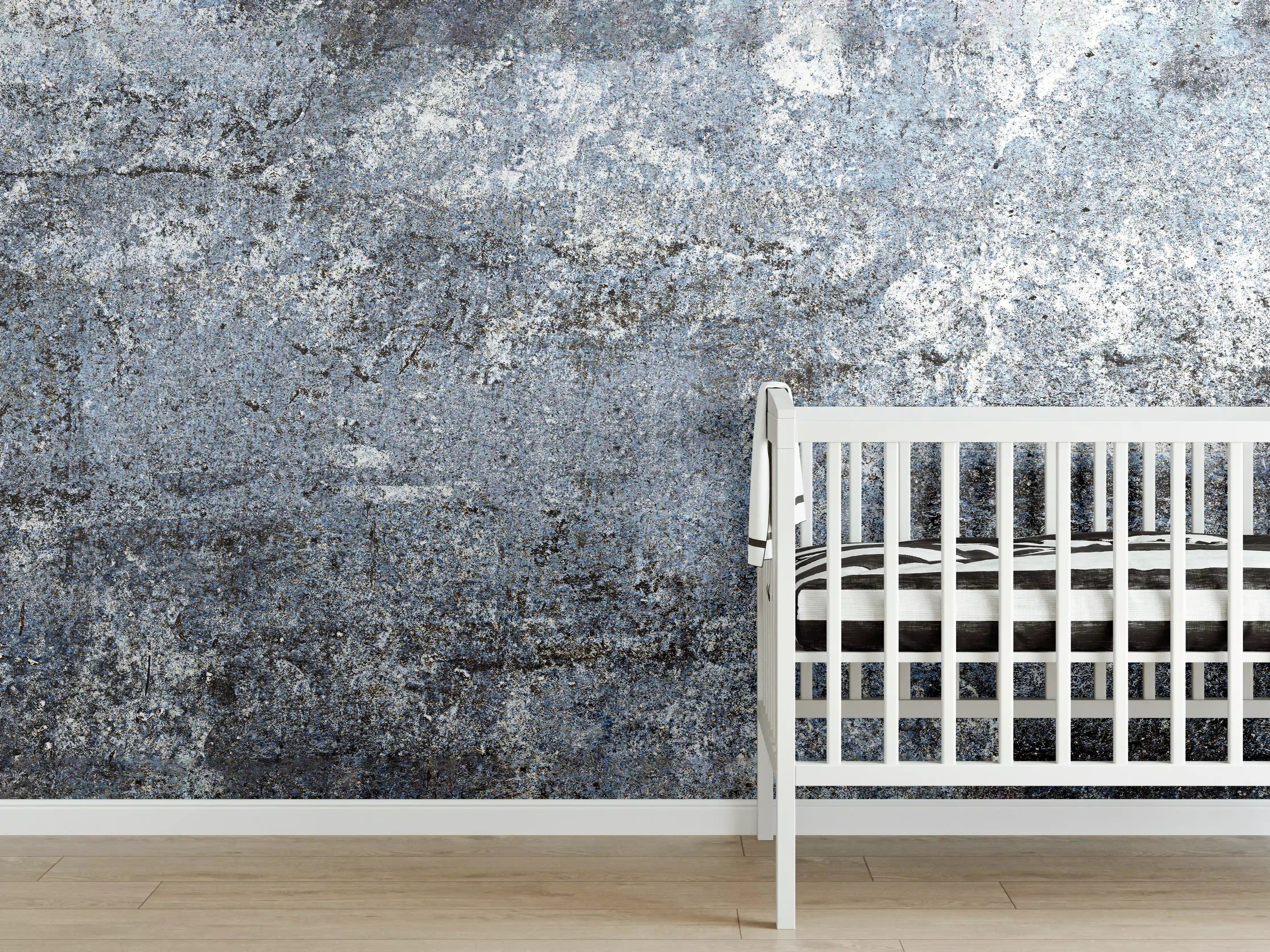 Babyzimmer Wandgestaltung - Rostiger Marmor aus Zement