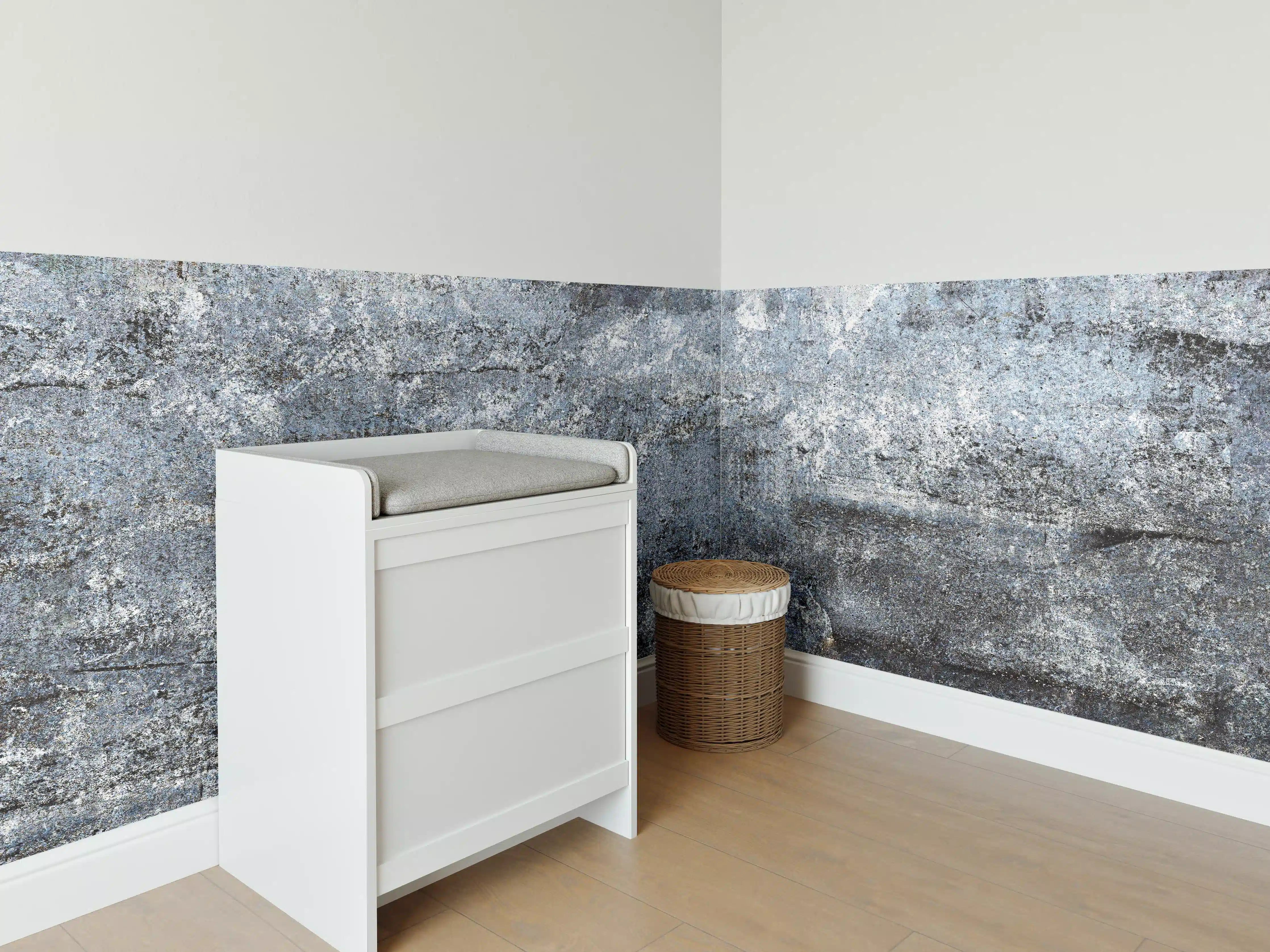 Babyzimmer Wandgestaltung - Rostiger Marmor aus Zement
