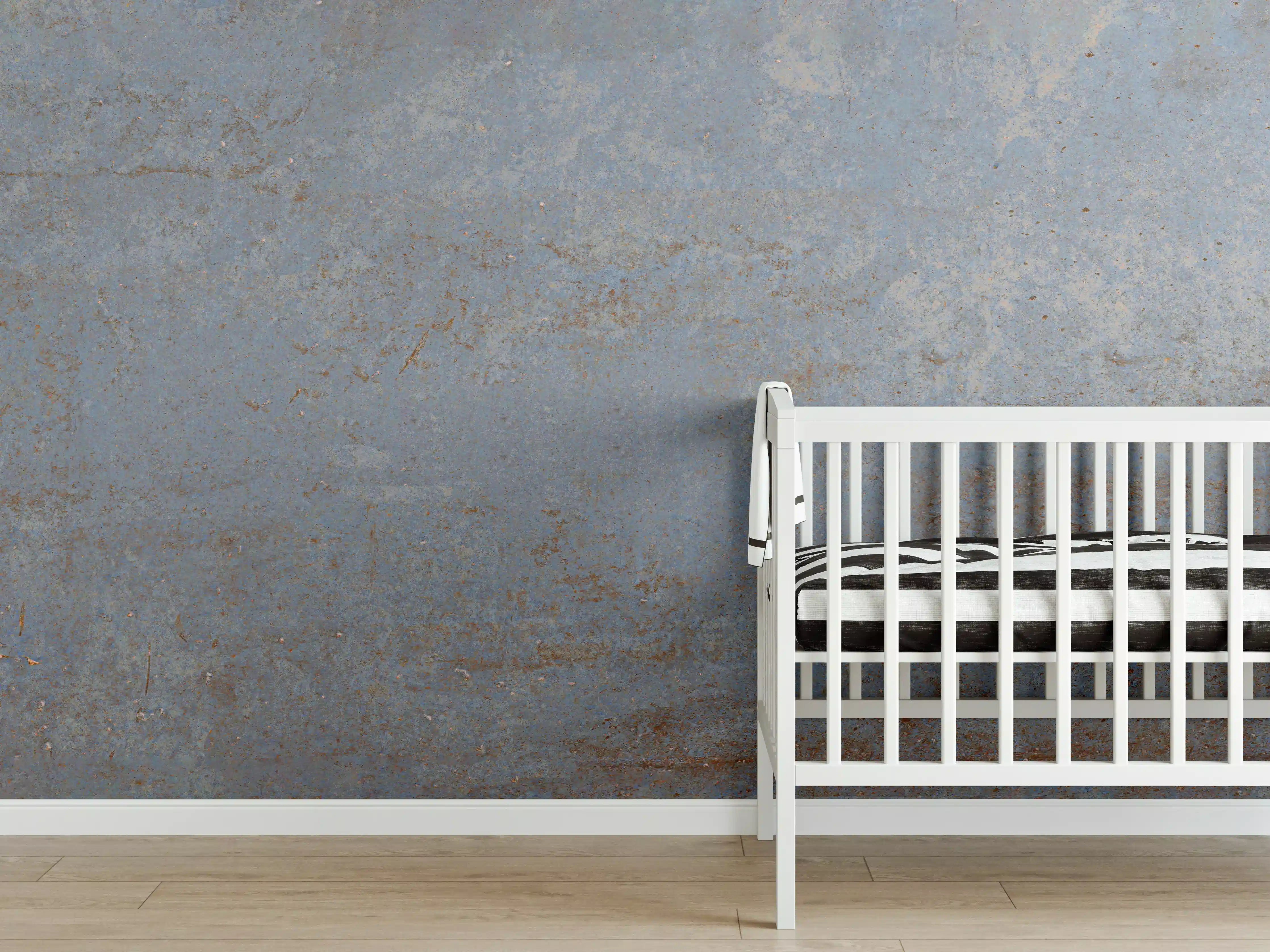 Babyzimmer Wandgestaltung - Rostiger Marmor aus Zement Textur