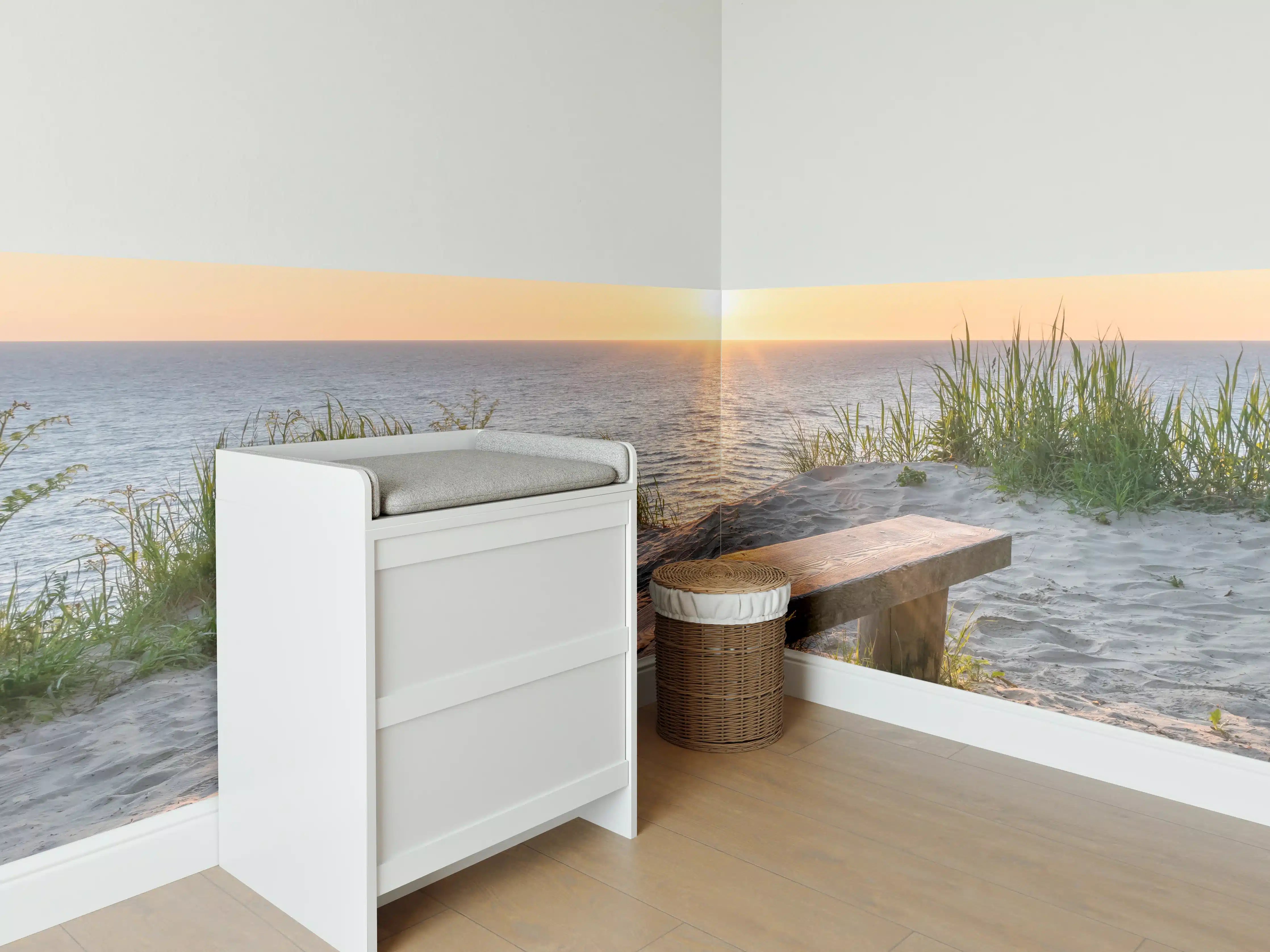 Babyzimmer Wandgestaltung - Ruhiger Sonnenuntergang - Ostsee