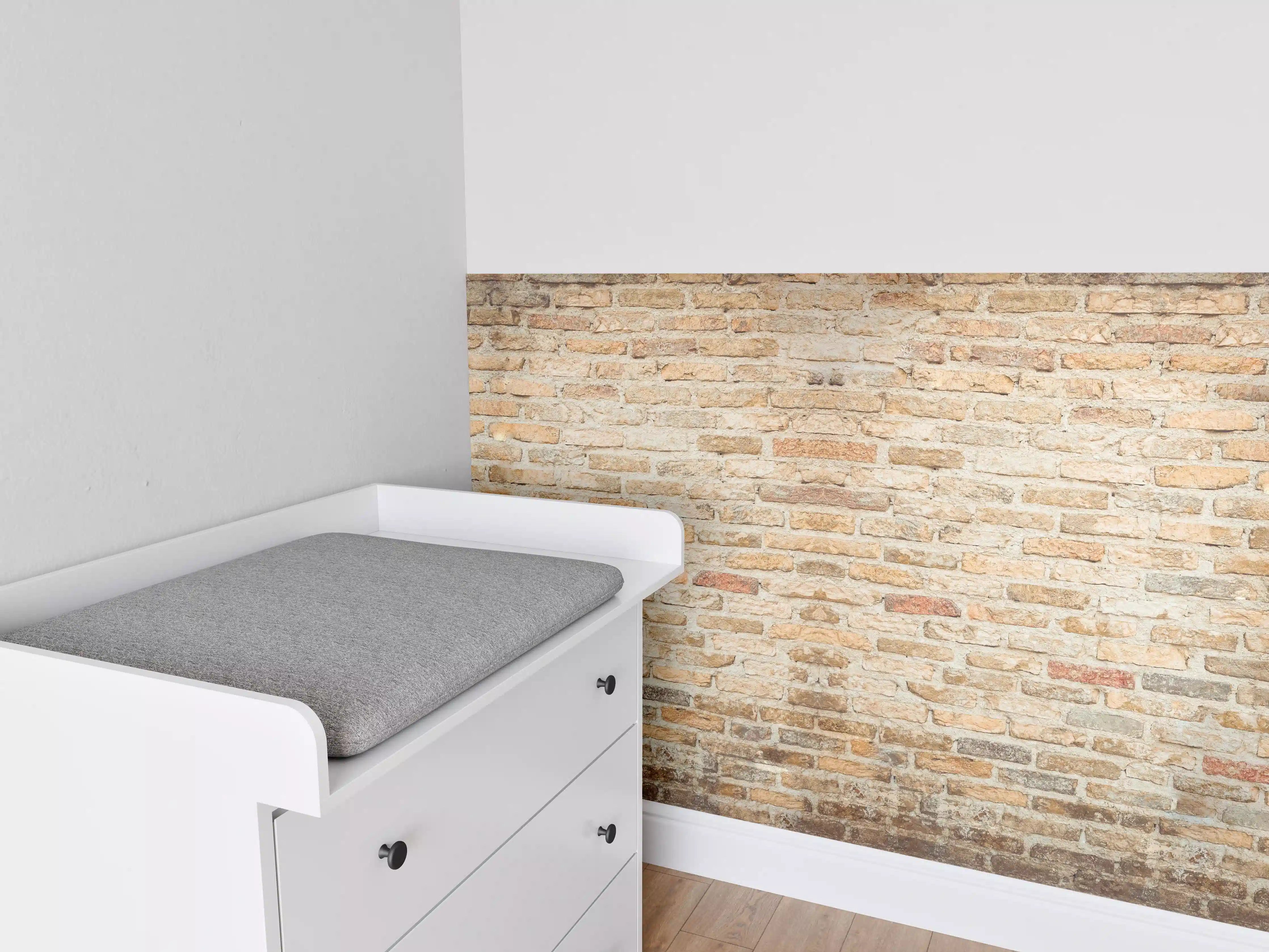 Babyzimmer Wandgestaltung - Rustikale Backsteinmauer