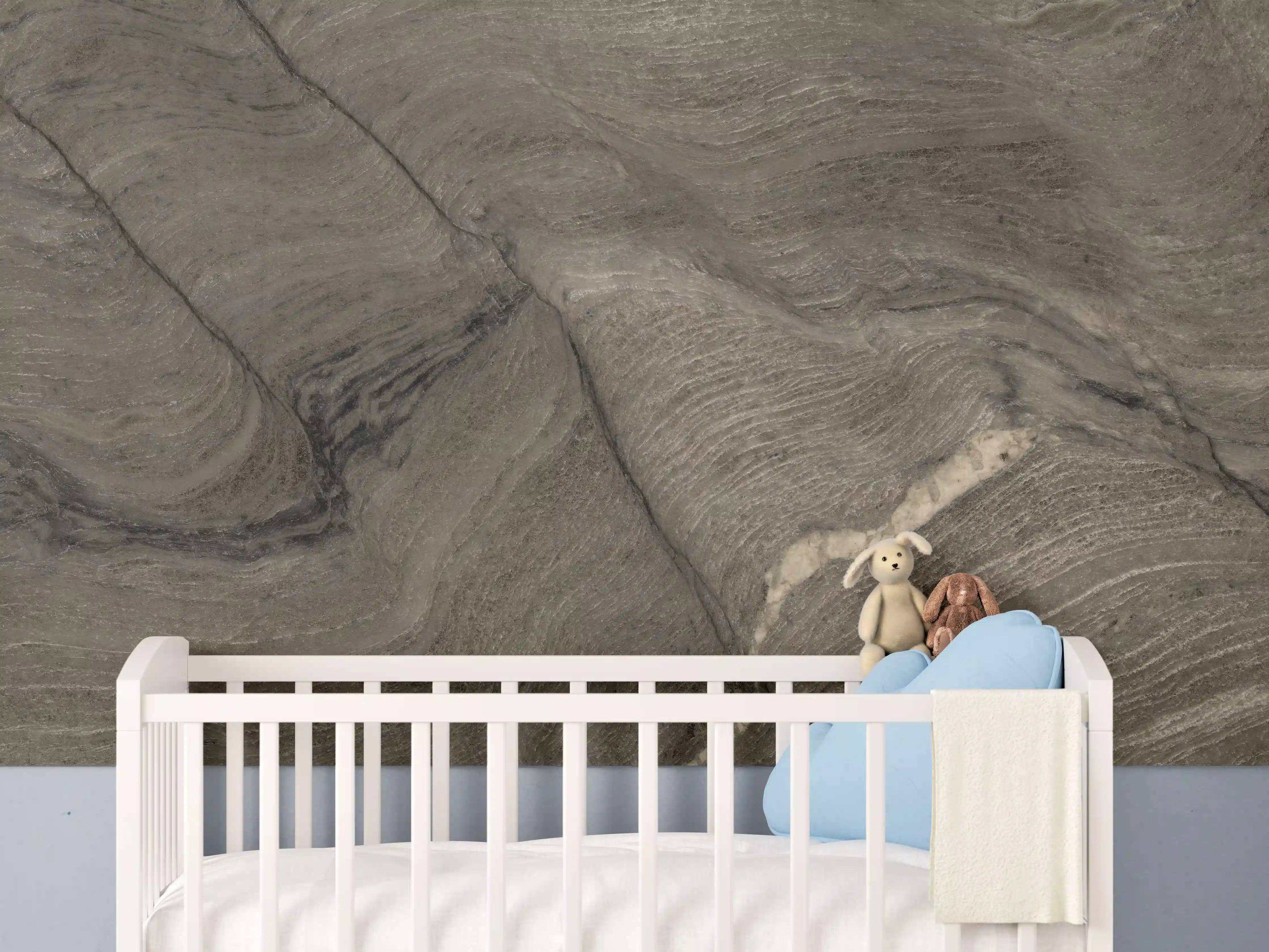 Babyzimmer Wandgestaltung - Rustikale Marmor Textur
