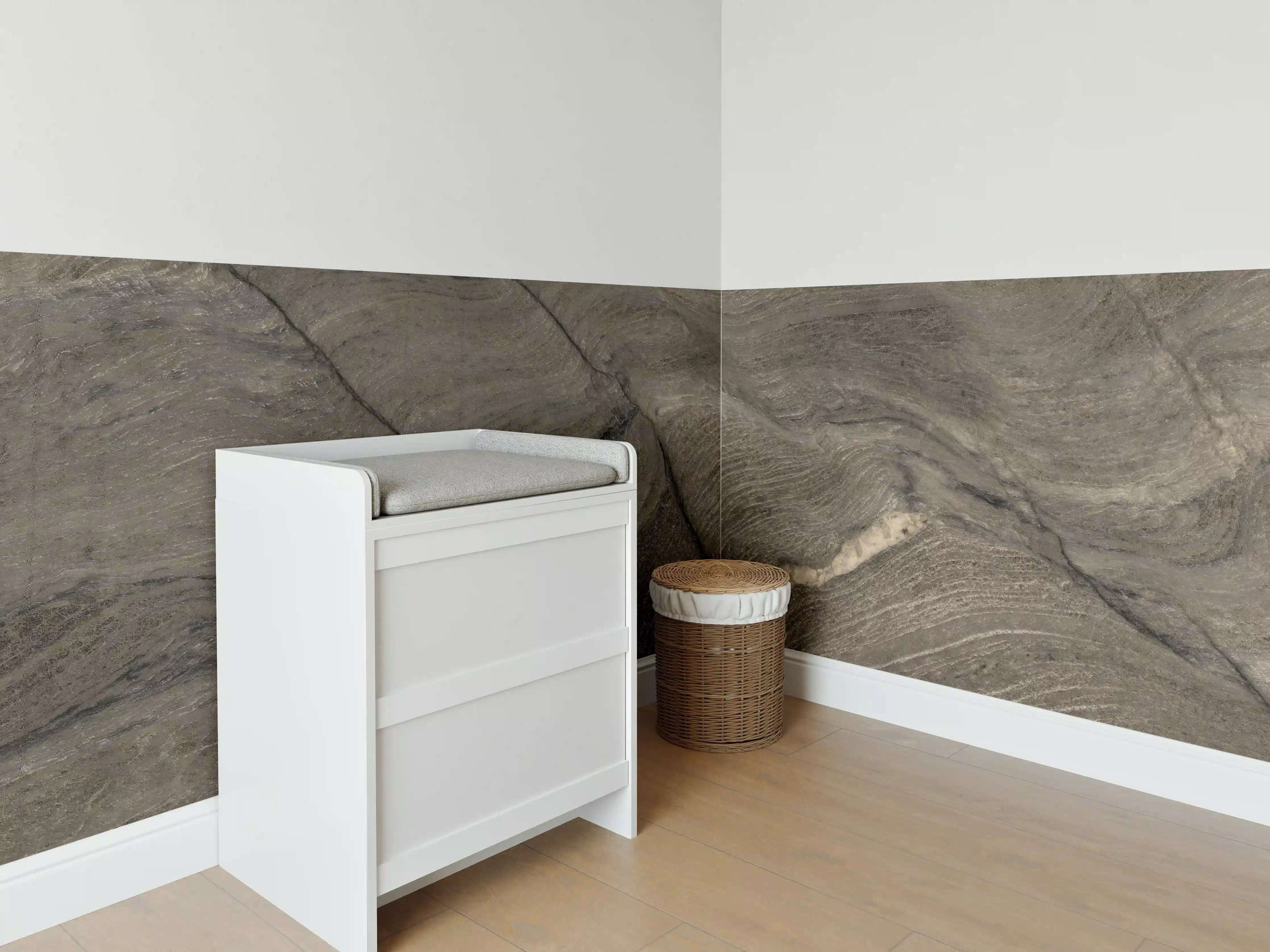 Babyzimmer Wandgestaltung - Rustikale Marmor Textur
