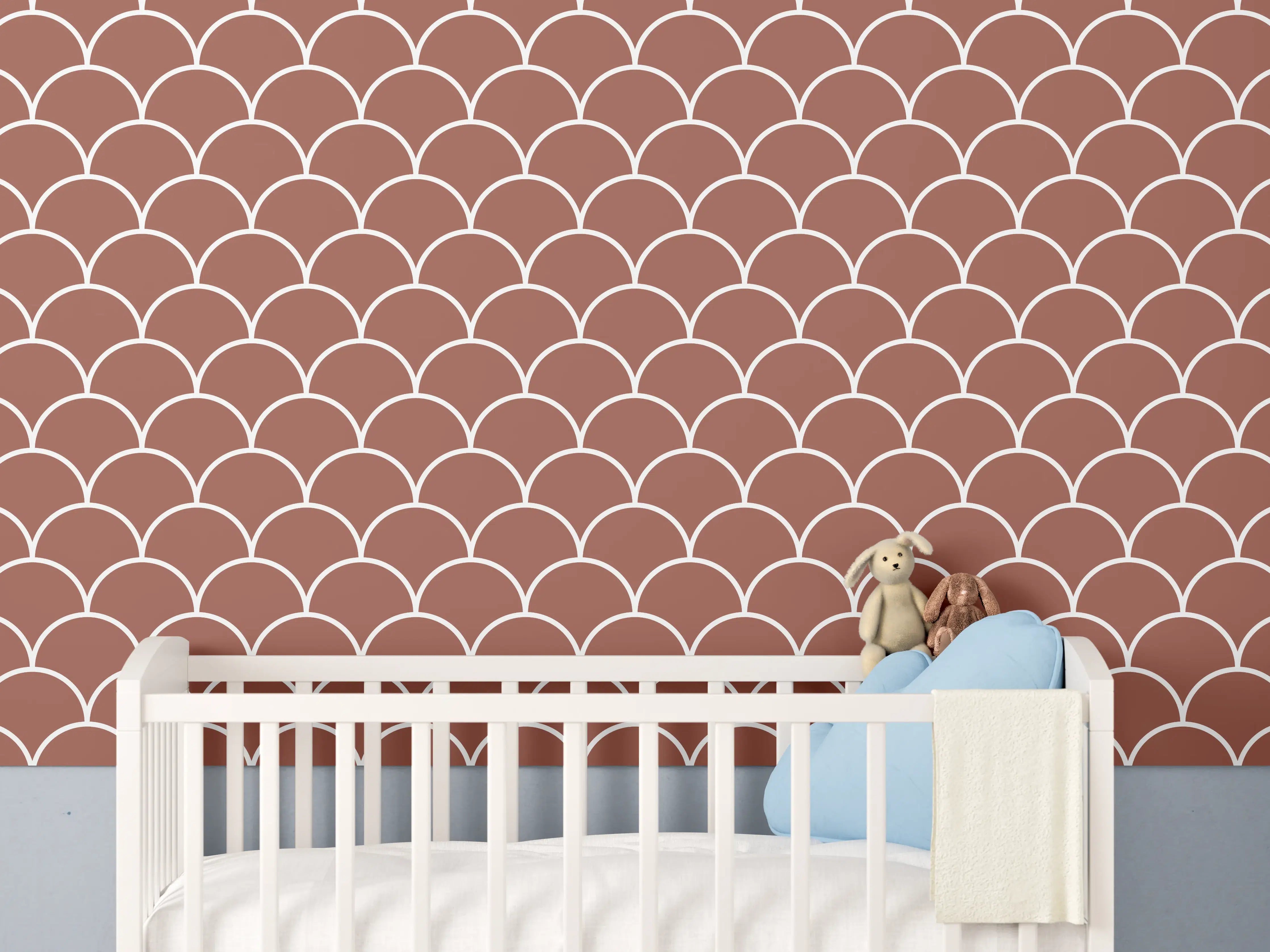 Babyzimmer Wandgestaltung - Rustikale Ruggine-Textur im Flur
