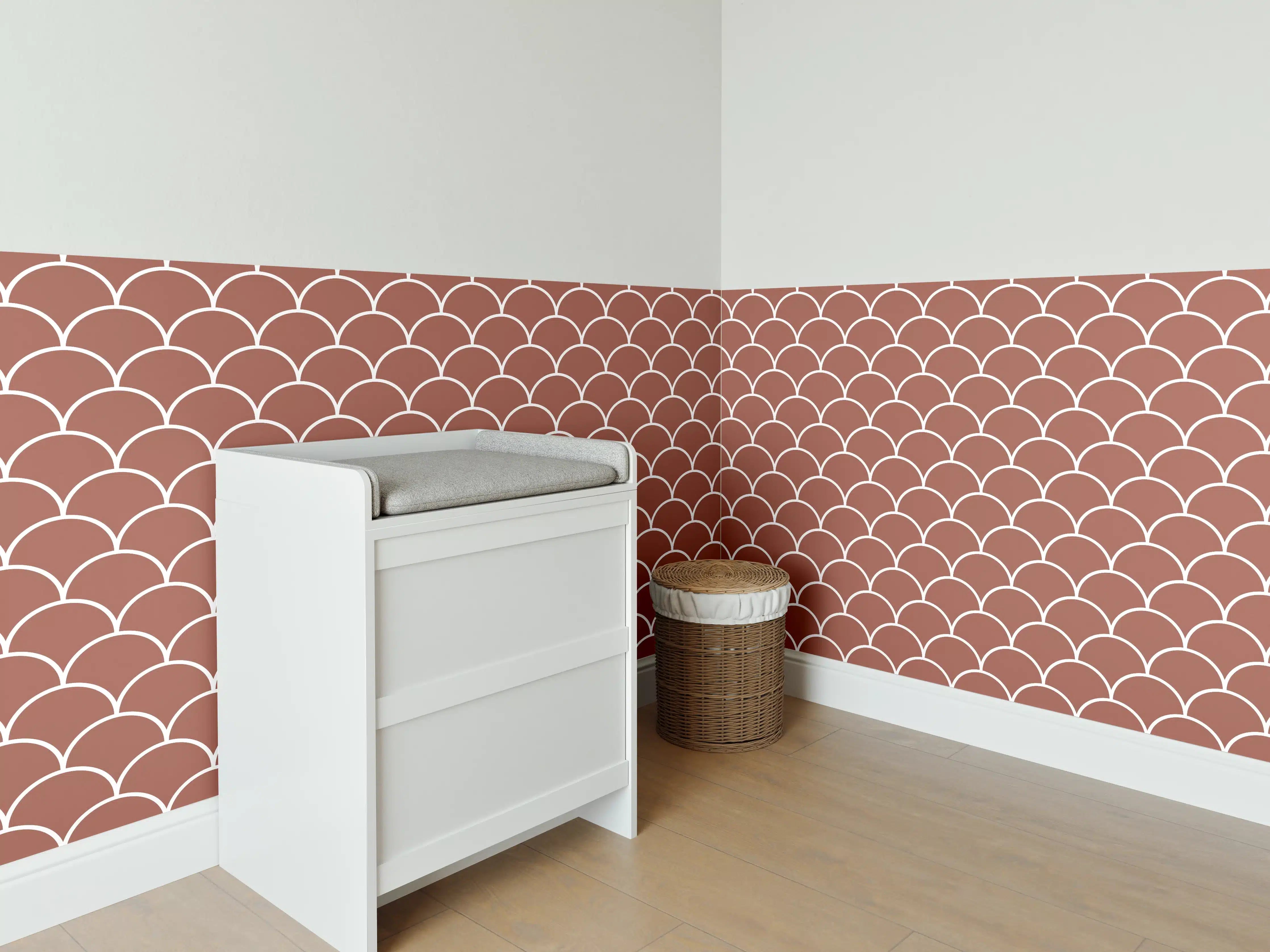 Babyzimmer Wandgestaltung - Rustikale Ruggine-Textur im Flur