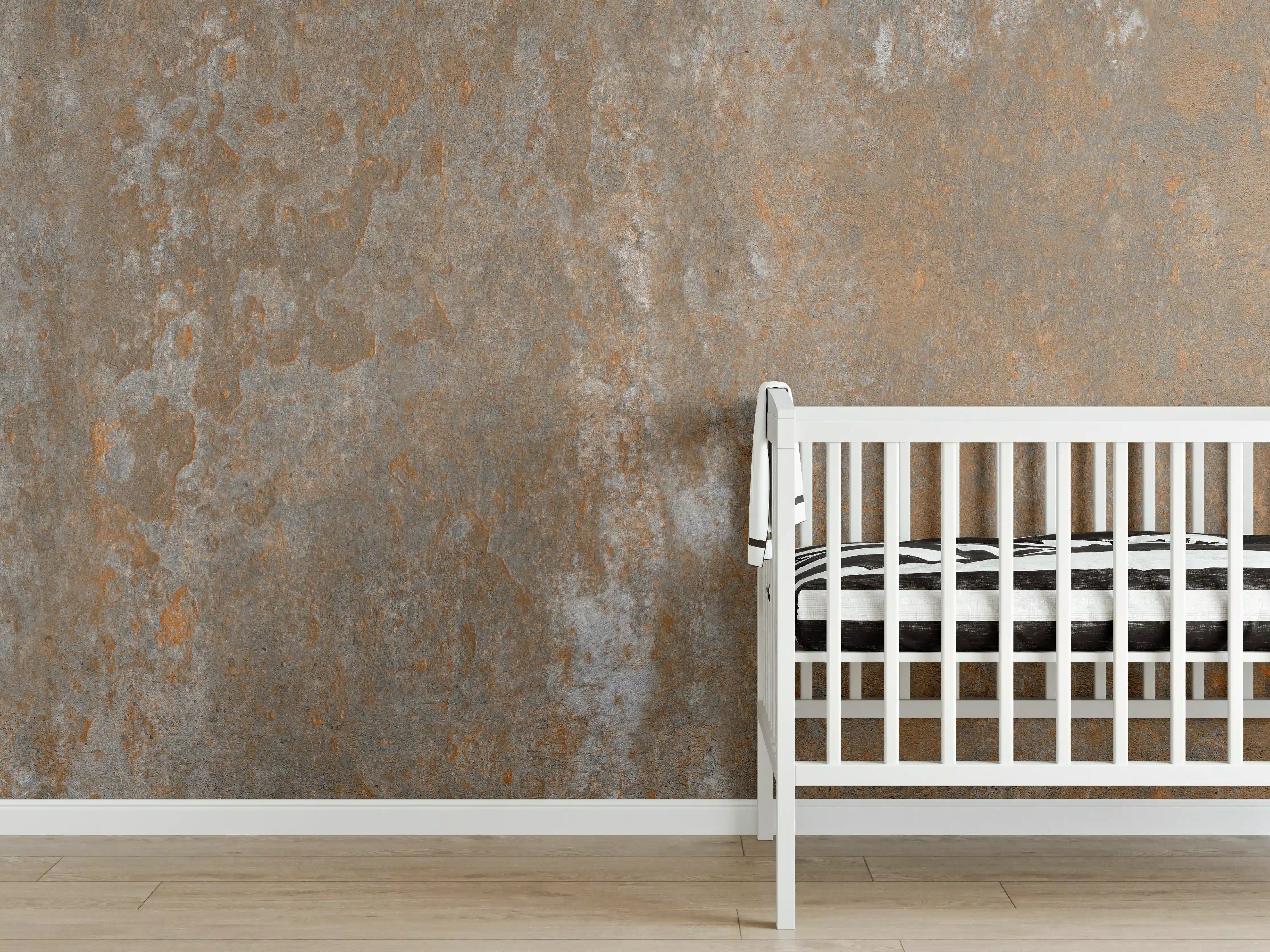 Babyzimmer Wandgestaltung - Rustikaler Stein Hintergrund