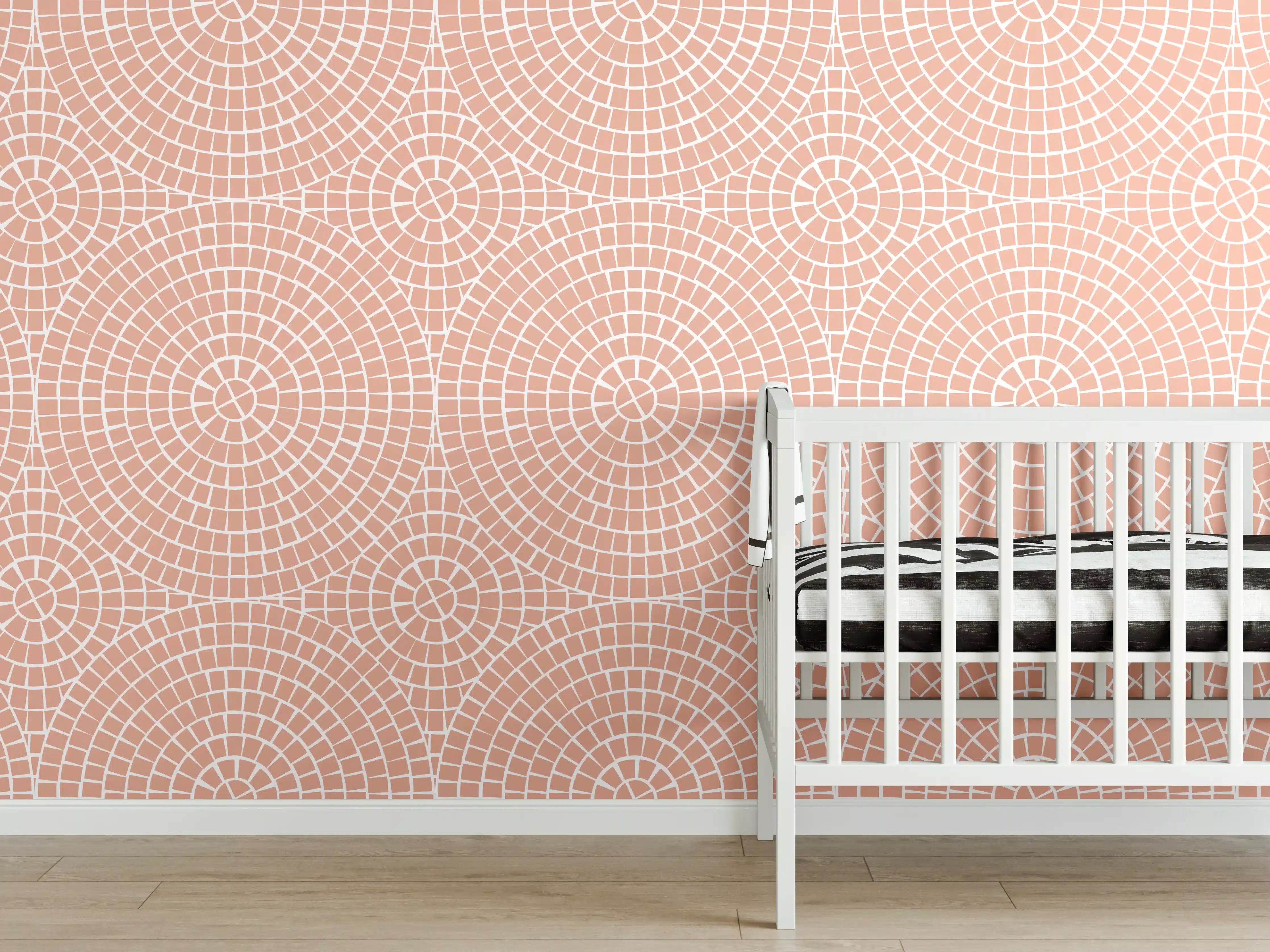 Babyzimmer Wandgestaltung - Salmone-Mosaik für stilvolle Räume