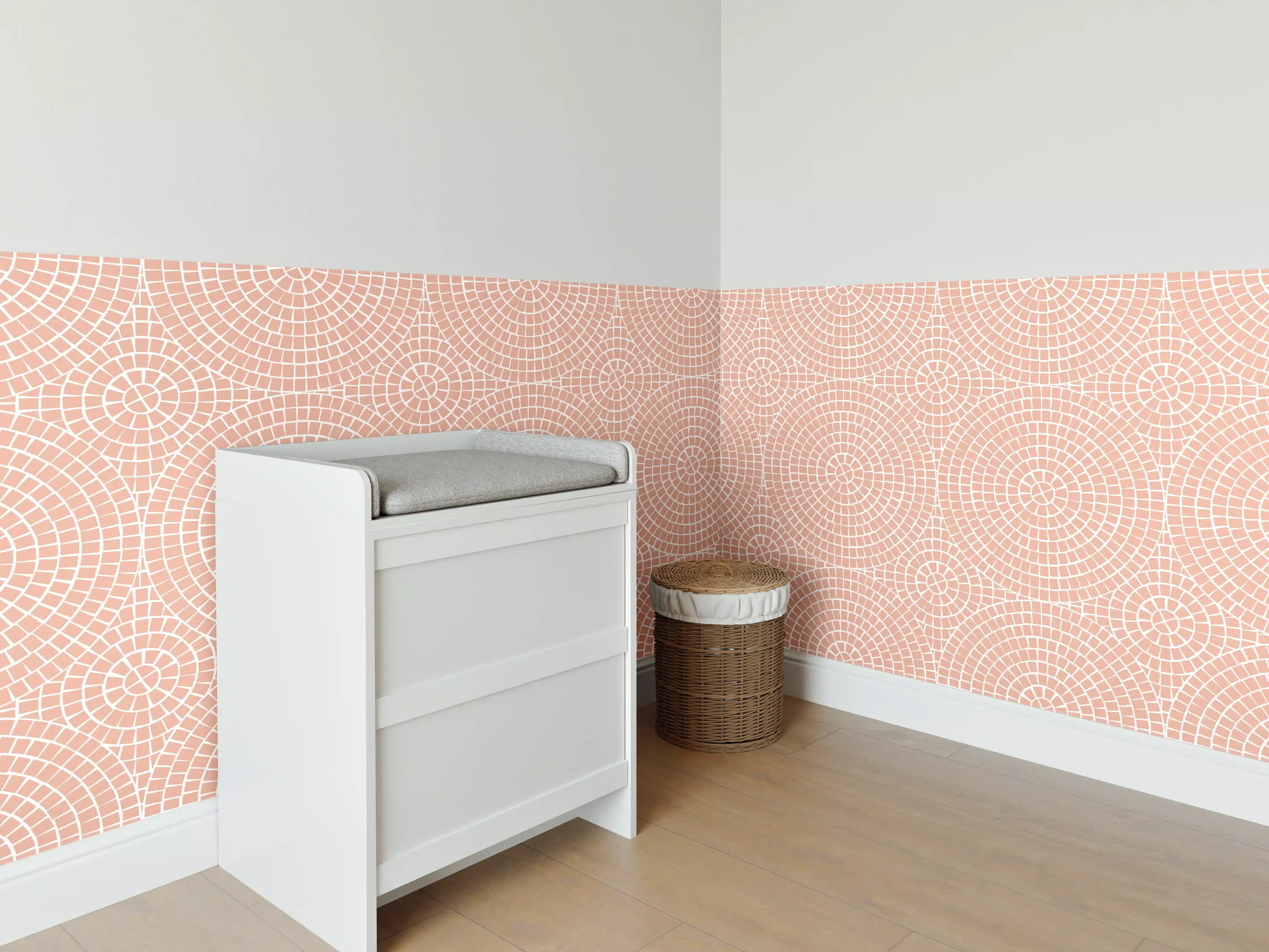 Babyzimmer Wandgestaltung - Salmone-Mosaik für stilvolle Räume