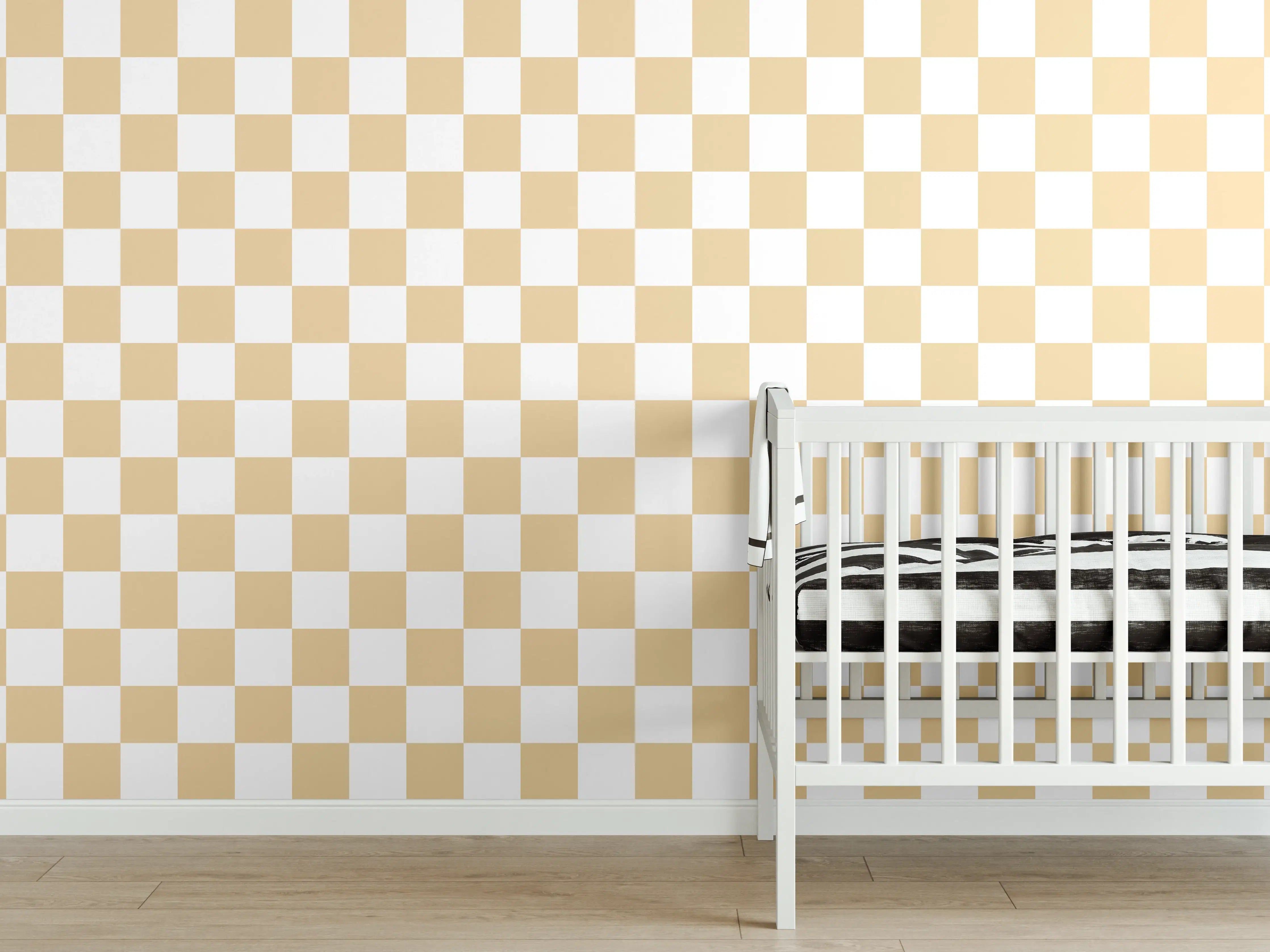 Babyzimmer Wandgestaltung - Sandfarbener Fliesenspiegel