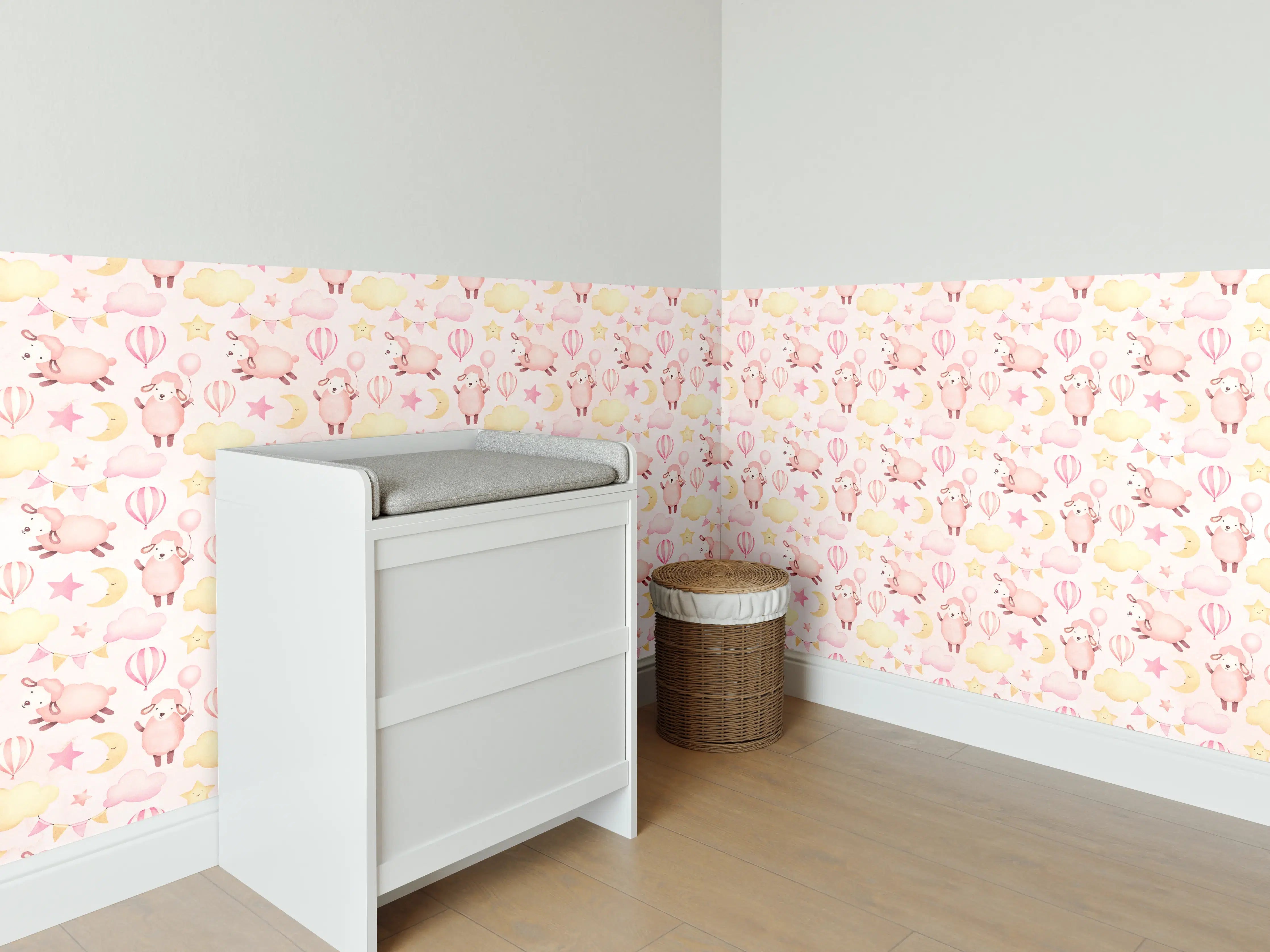 Babyzimmer Wandgestaltung - Sanfte Babywinkel mit Pastellfarben