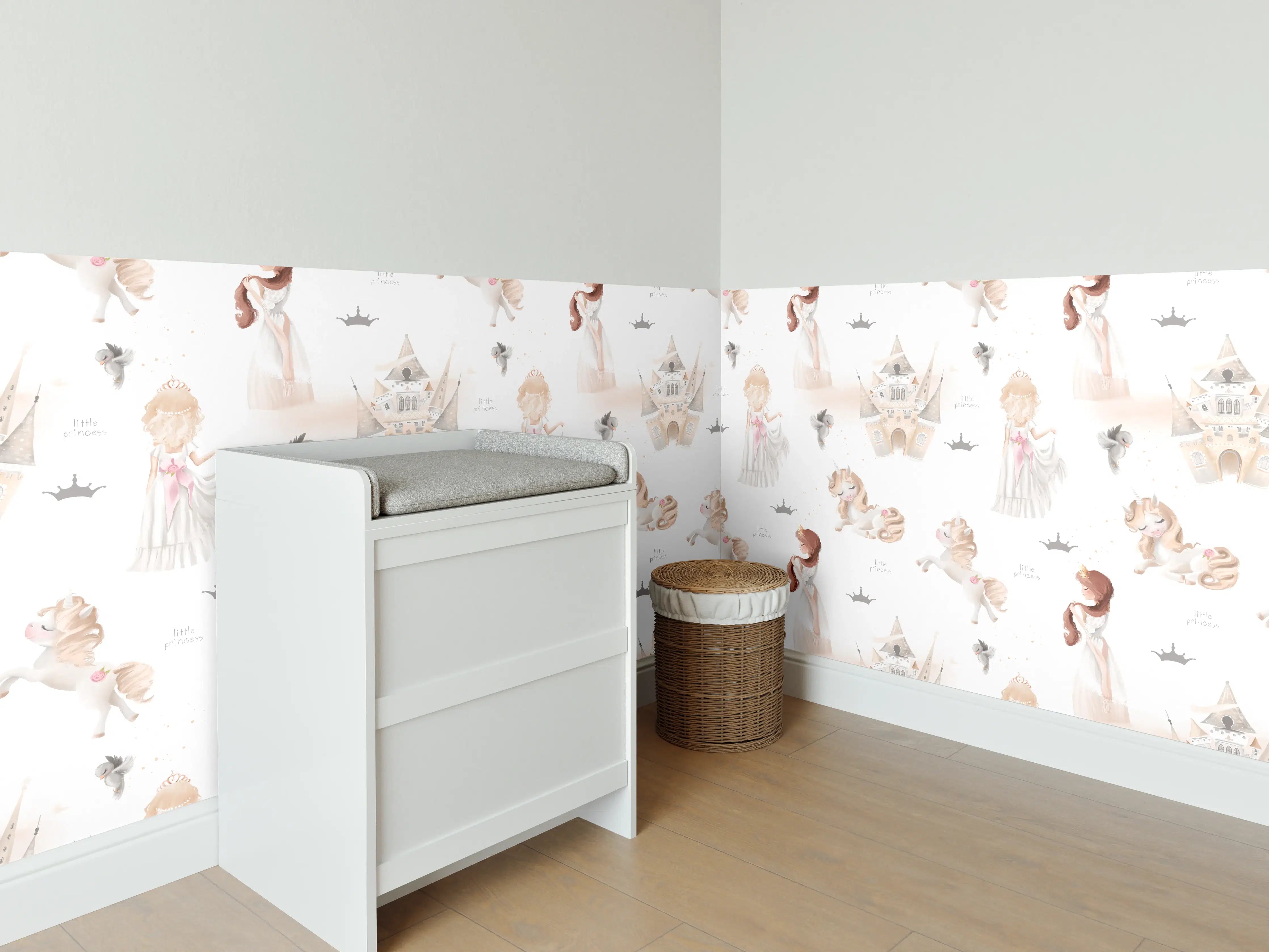 Babyzimmer Wandgestaltung - Sanfte Babyzimmer Wandgestaltung mit Wolken und Tieren