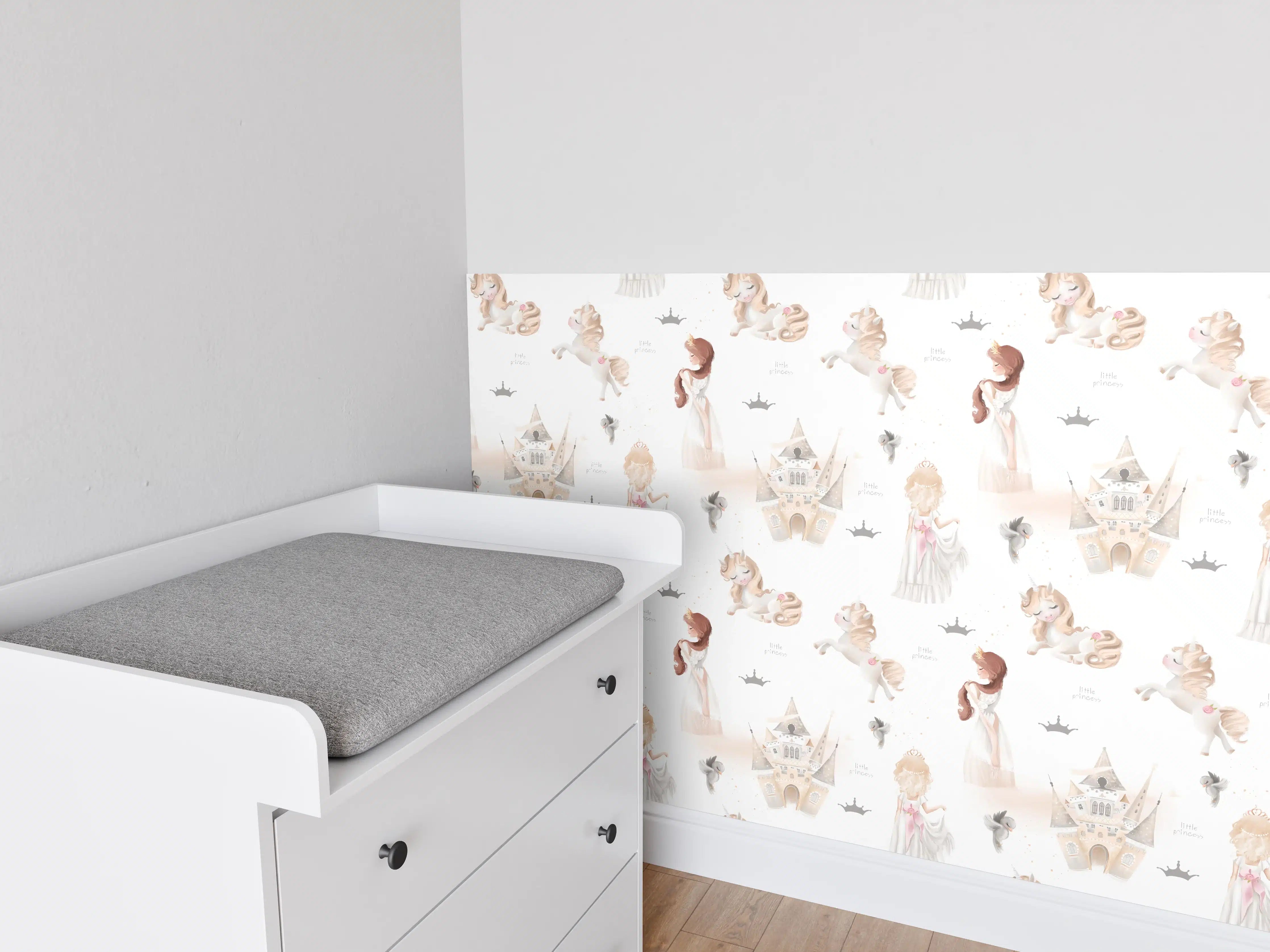 Babyzimmer Wandgestaltung - Sanfte Babyzimmer Wandgestaltung mit Wolken und Tieren