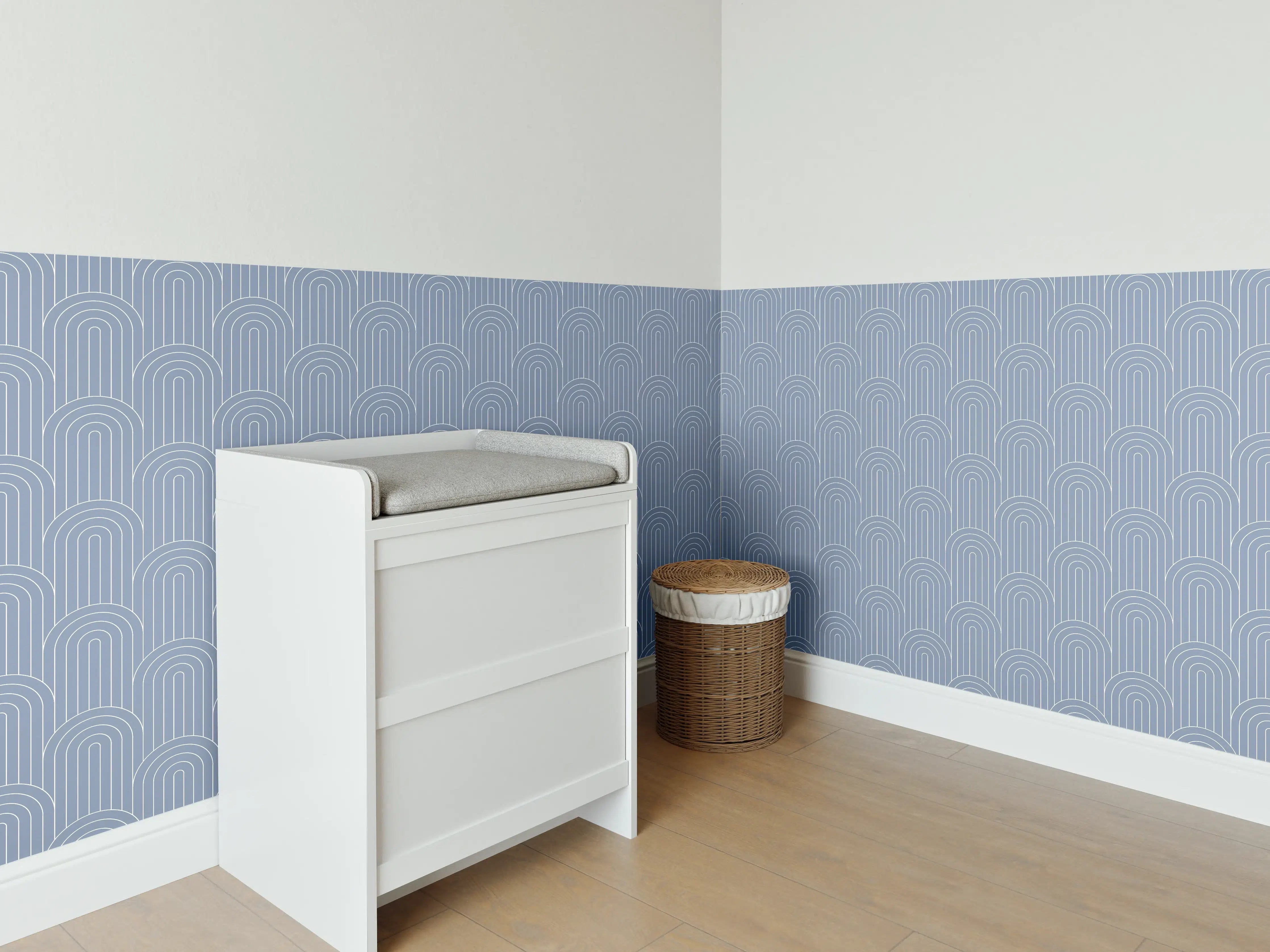 Babyzimmer Wandgestaltung - Sanfte Blau-Türkis-Design