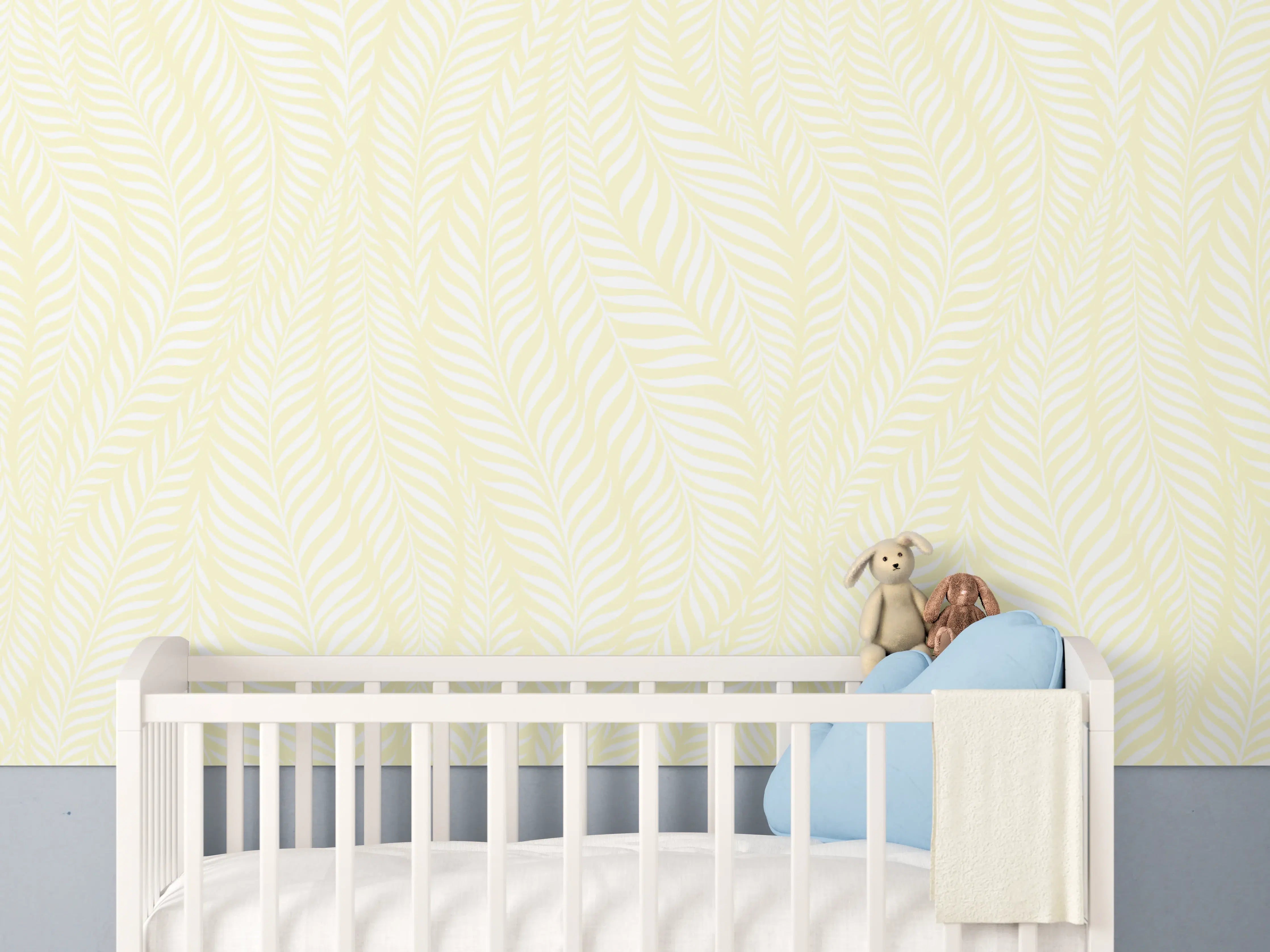 Babyzimmer Wandgestaltung - Sanfte Gelb-Weiße Küchenrückwand