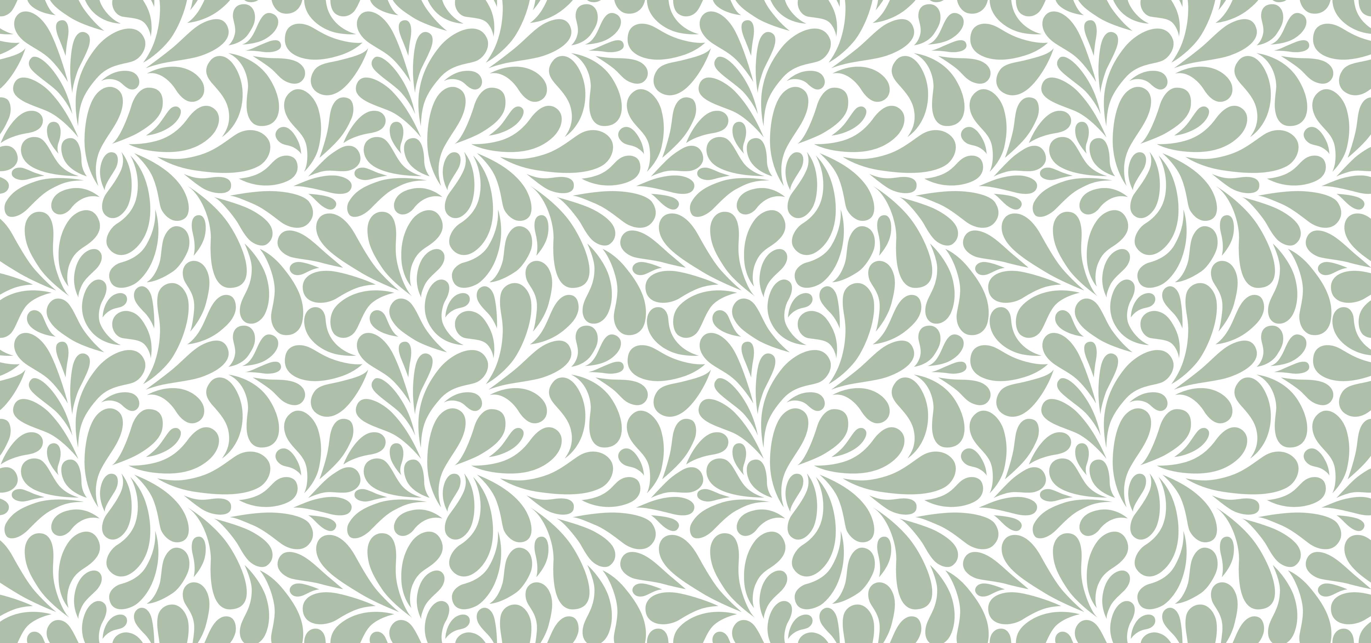 Babyzimmer Wandgestaltung-Sanfte Grüntöne mit floraler Musterung