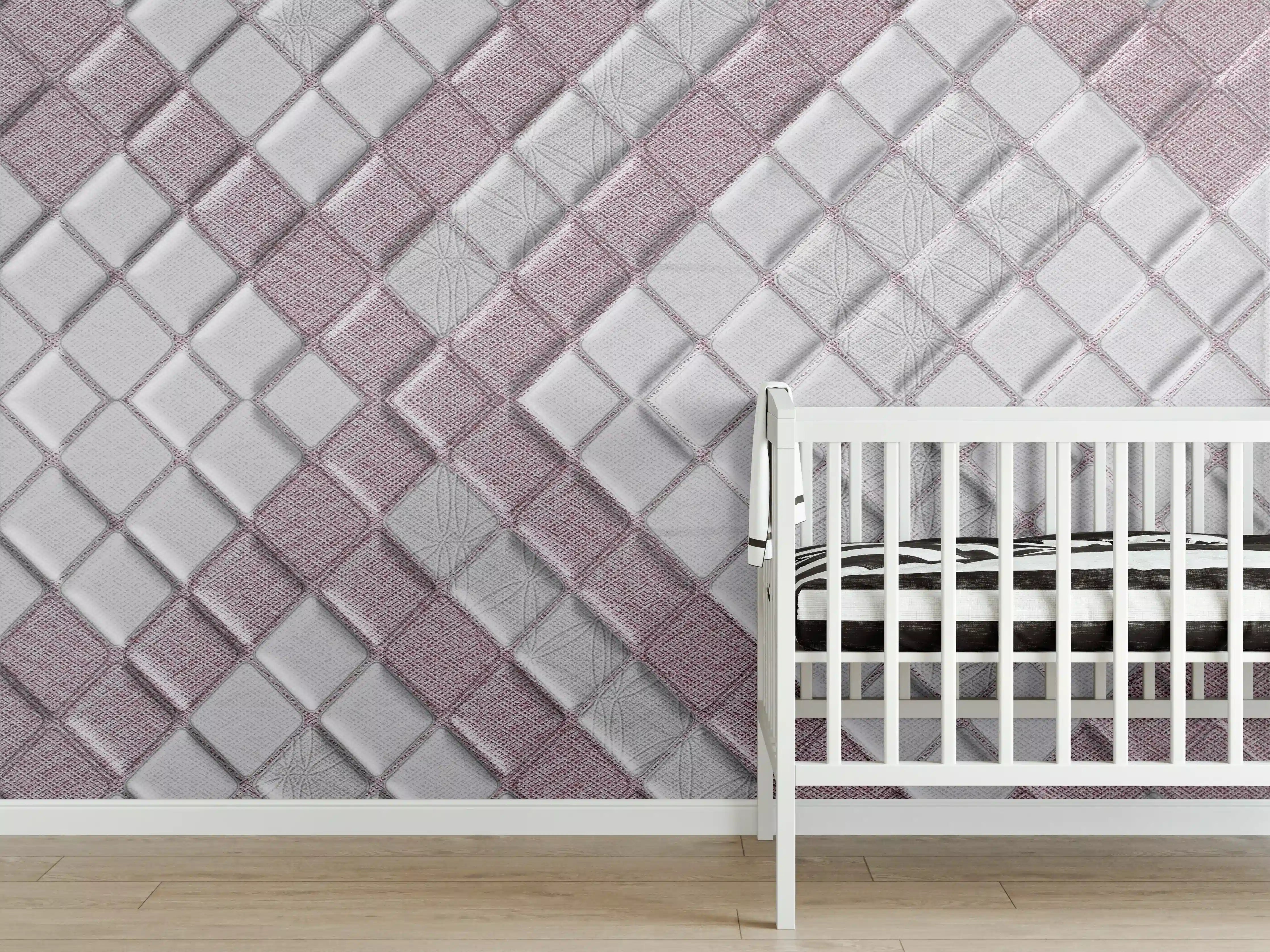 Babyzimmer Wandgestaltung - Sanfte Pastell-Mosaikfliesen