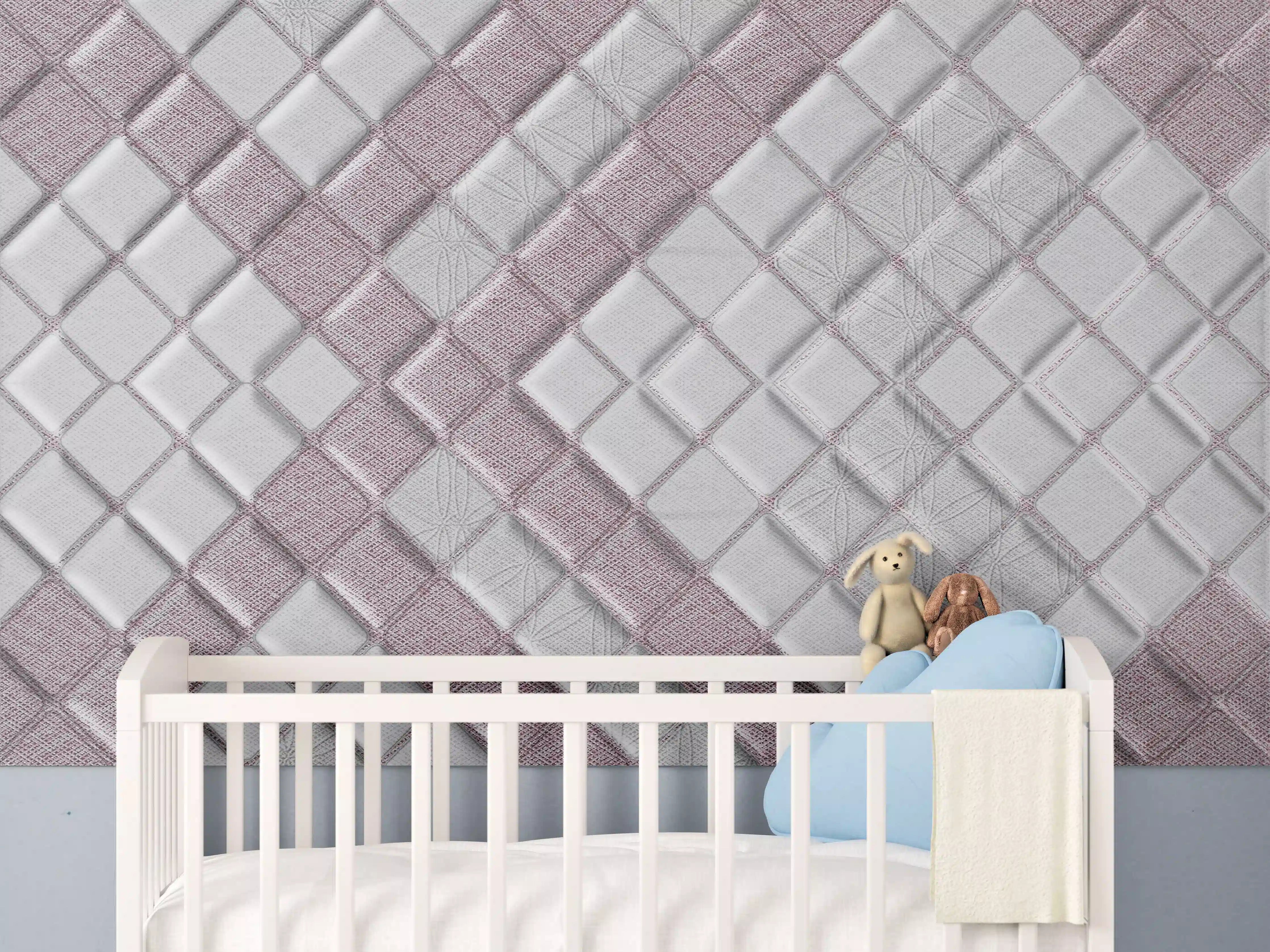 Babyzimmer Wandgestaltung - Sanfte Pastell-Mosaikfliesen