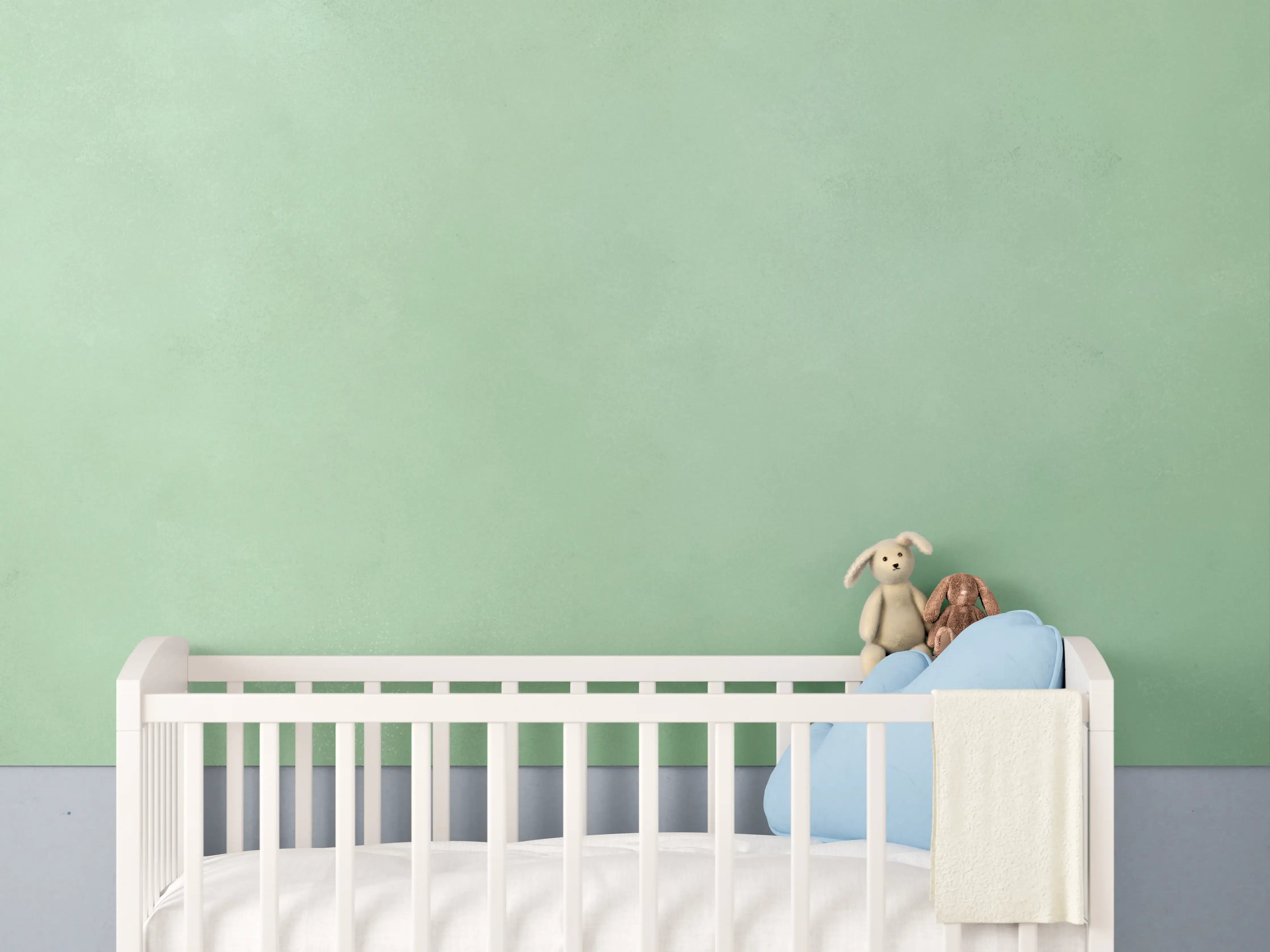Babyzimmer Wandgestaltung - Sanfte grüne Farbverlaufsedition