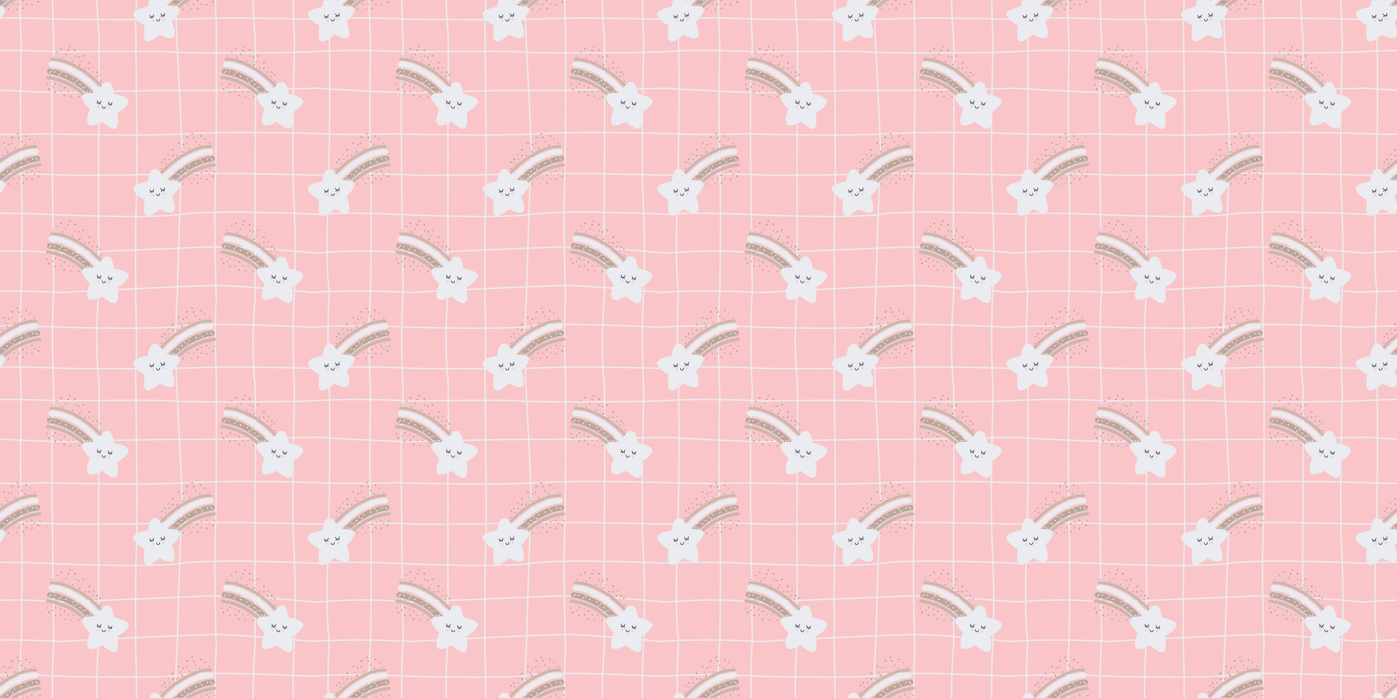 Babyzimmer Wandgestaltung-Sanfte rosa Blümchenmuster