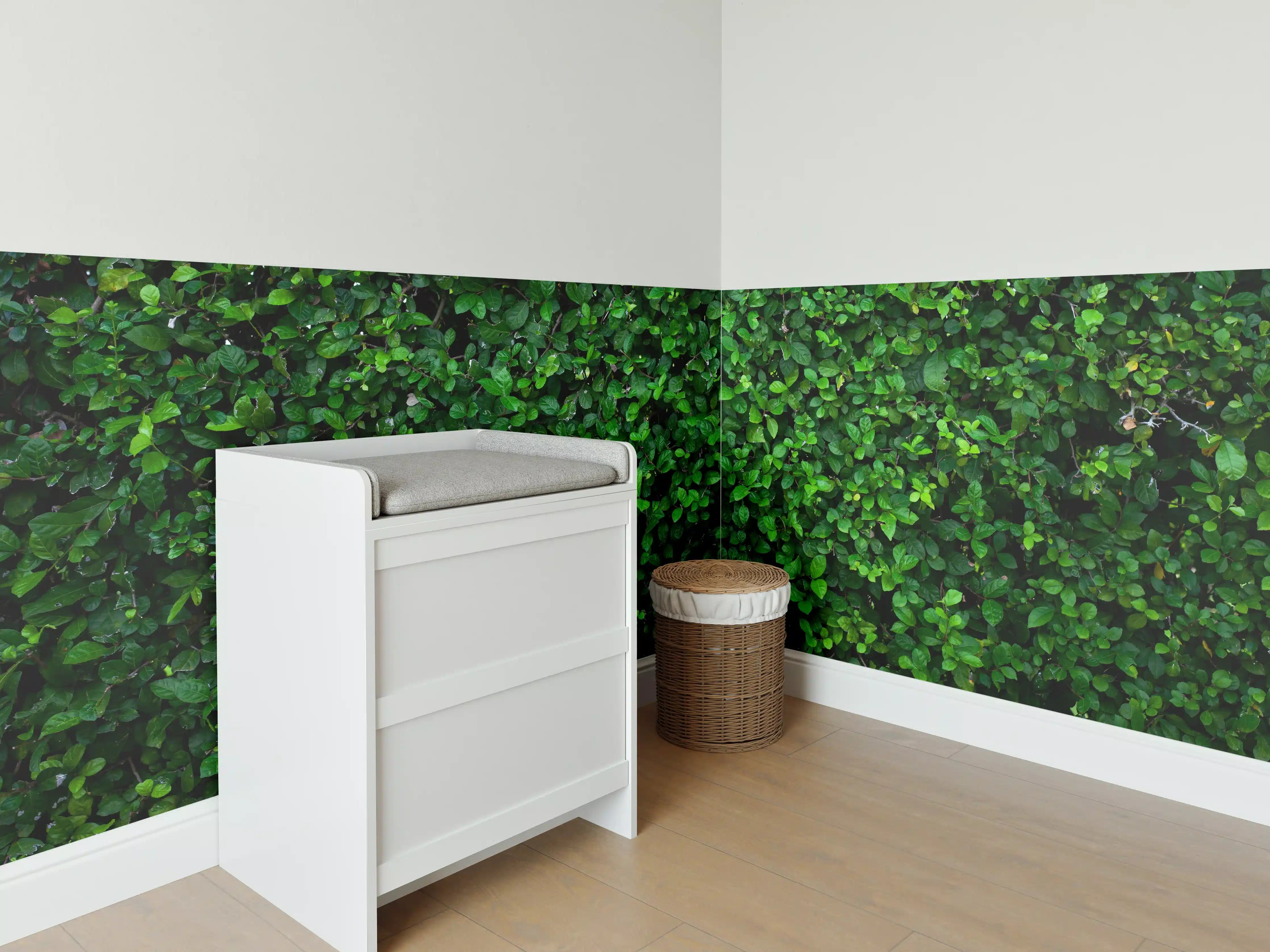 Babyzimmer Wandgestaltung - Satte grüne Blätter