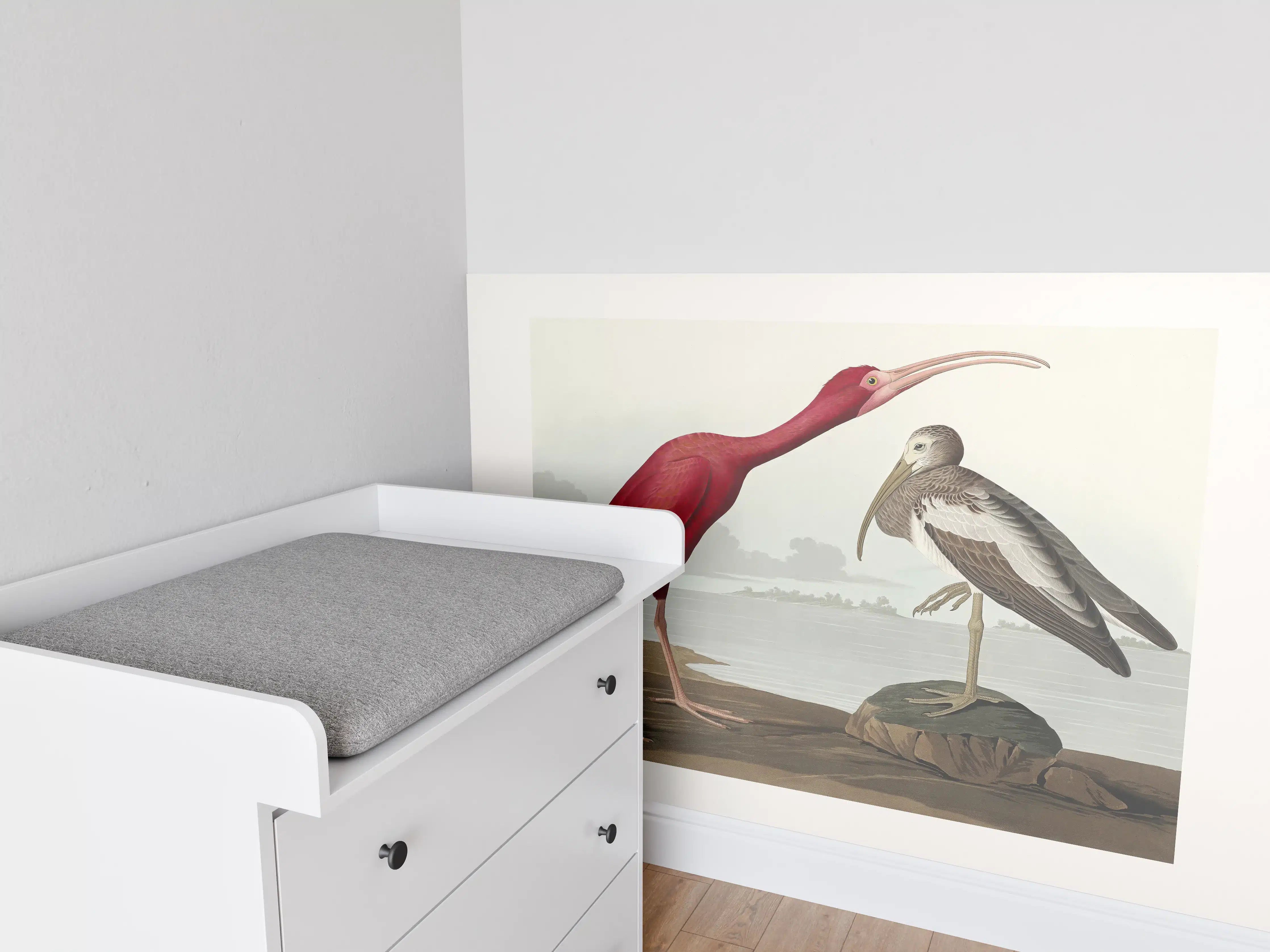 Babyzimmer Wandgestaltung - Scharlachsichler Portrait - John James Audubon