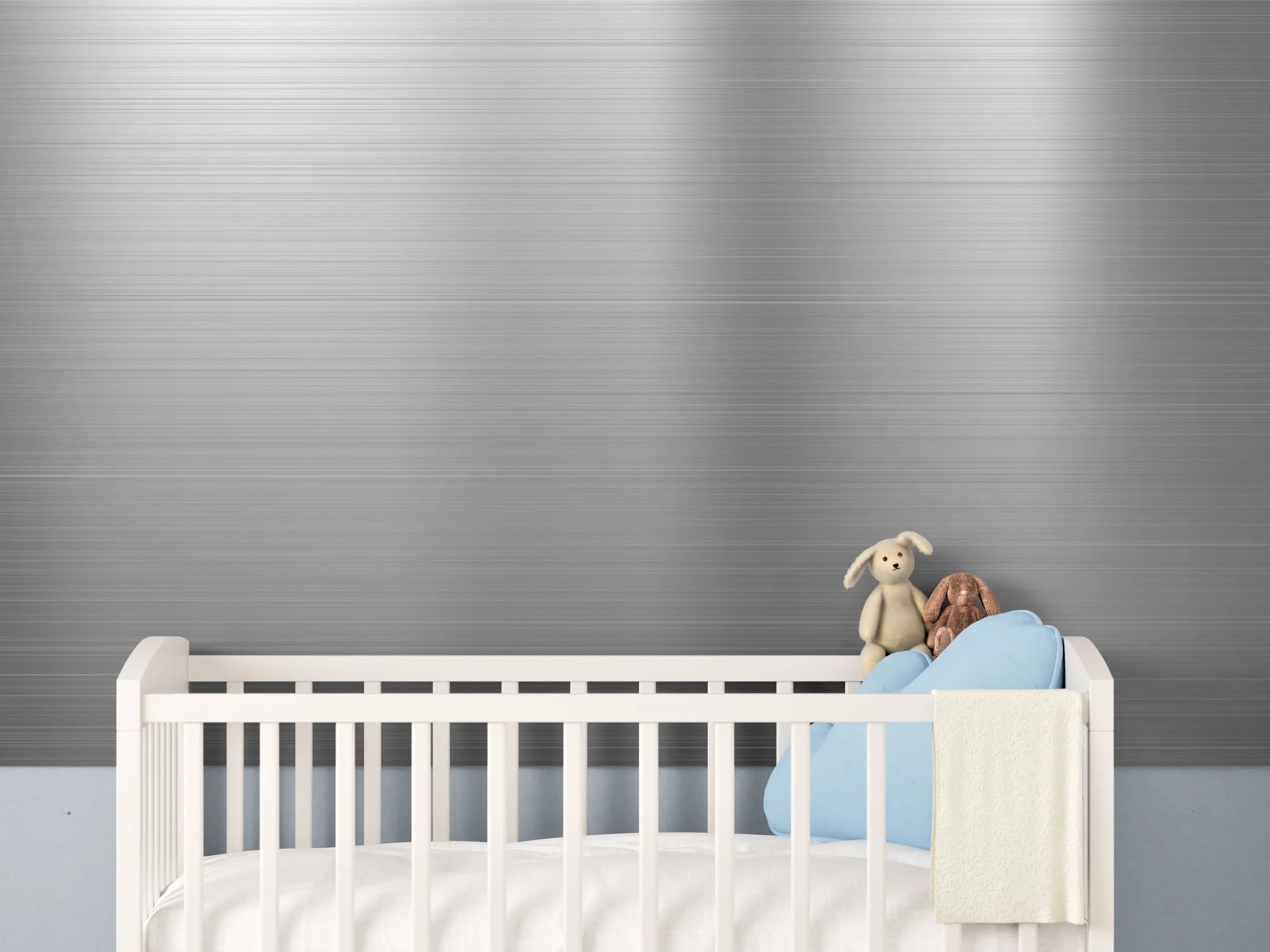 Babyzimmer Wandgestaltung - Schimmernder Grauweiß-Texturraum