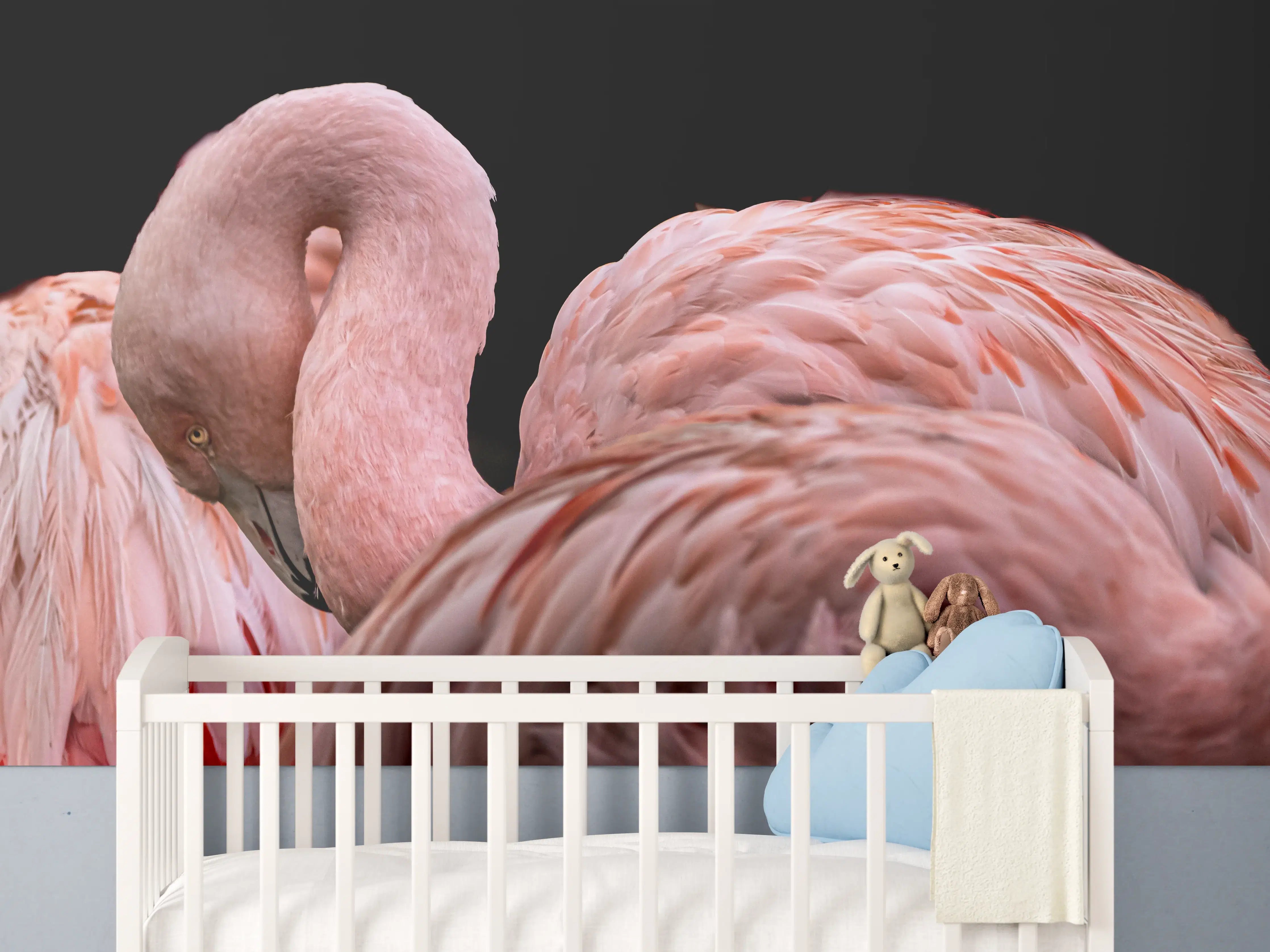 Babyzimmer Wandgestaltung - Schnappschuss eines Flamingo
