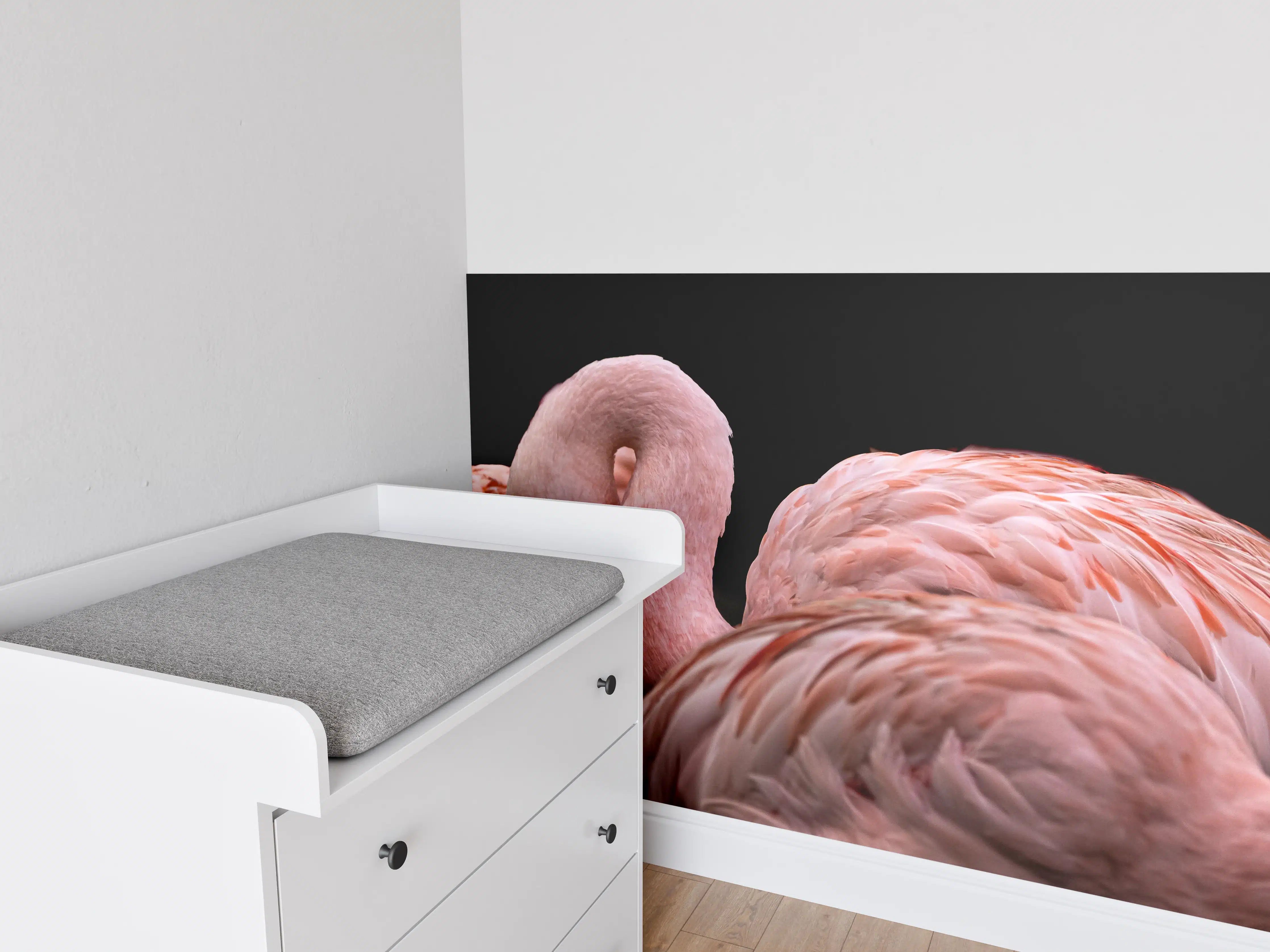 Babyzimmer Wandgestaltung - Schnappschuss eines Flamingo