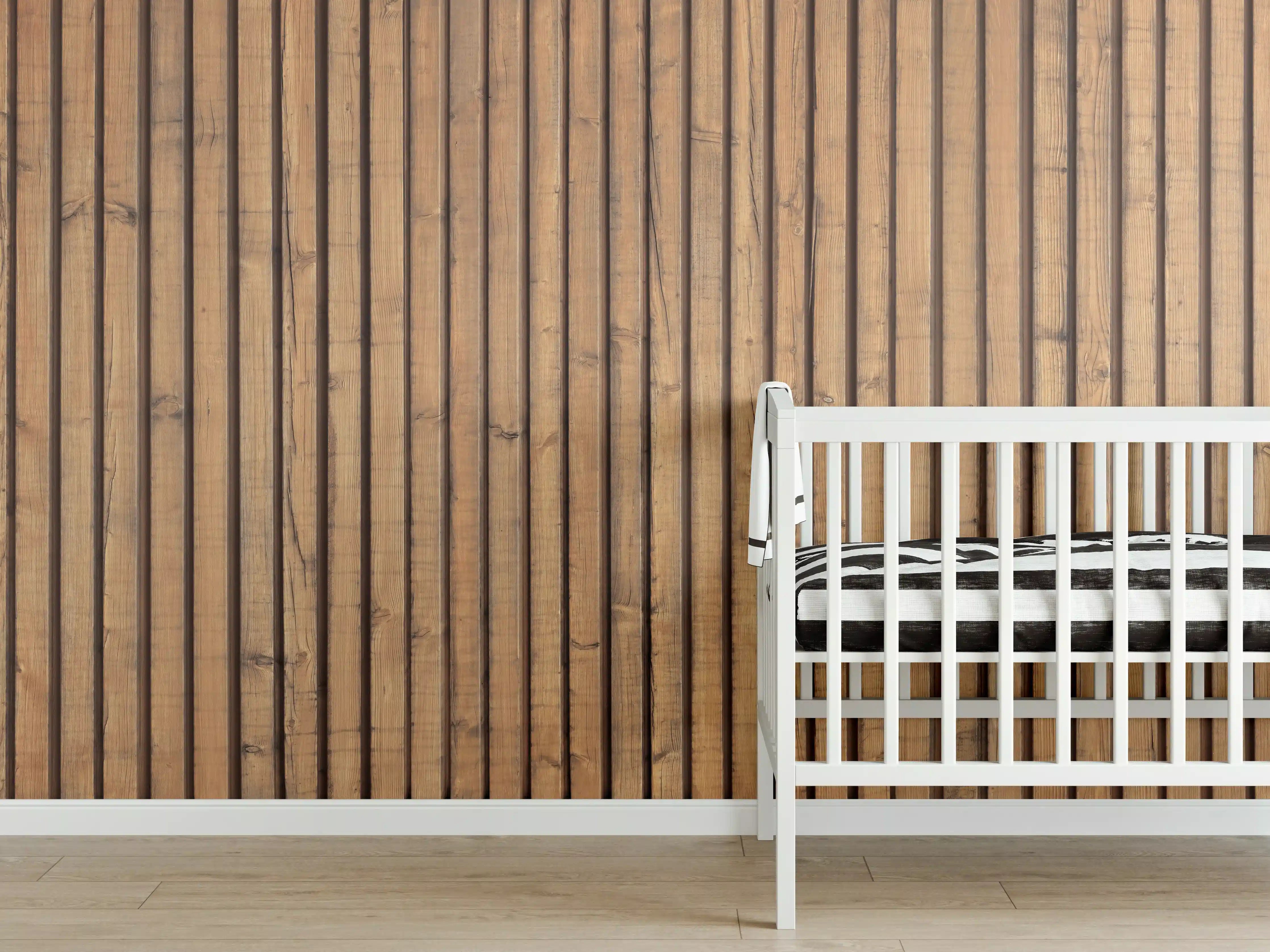 Babyzimmer Wandgestaltung - Schöne Holzwand