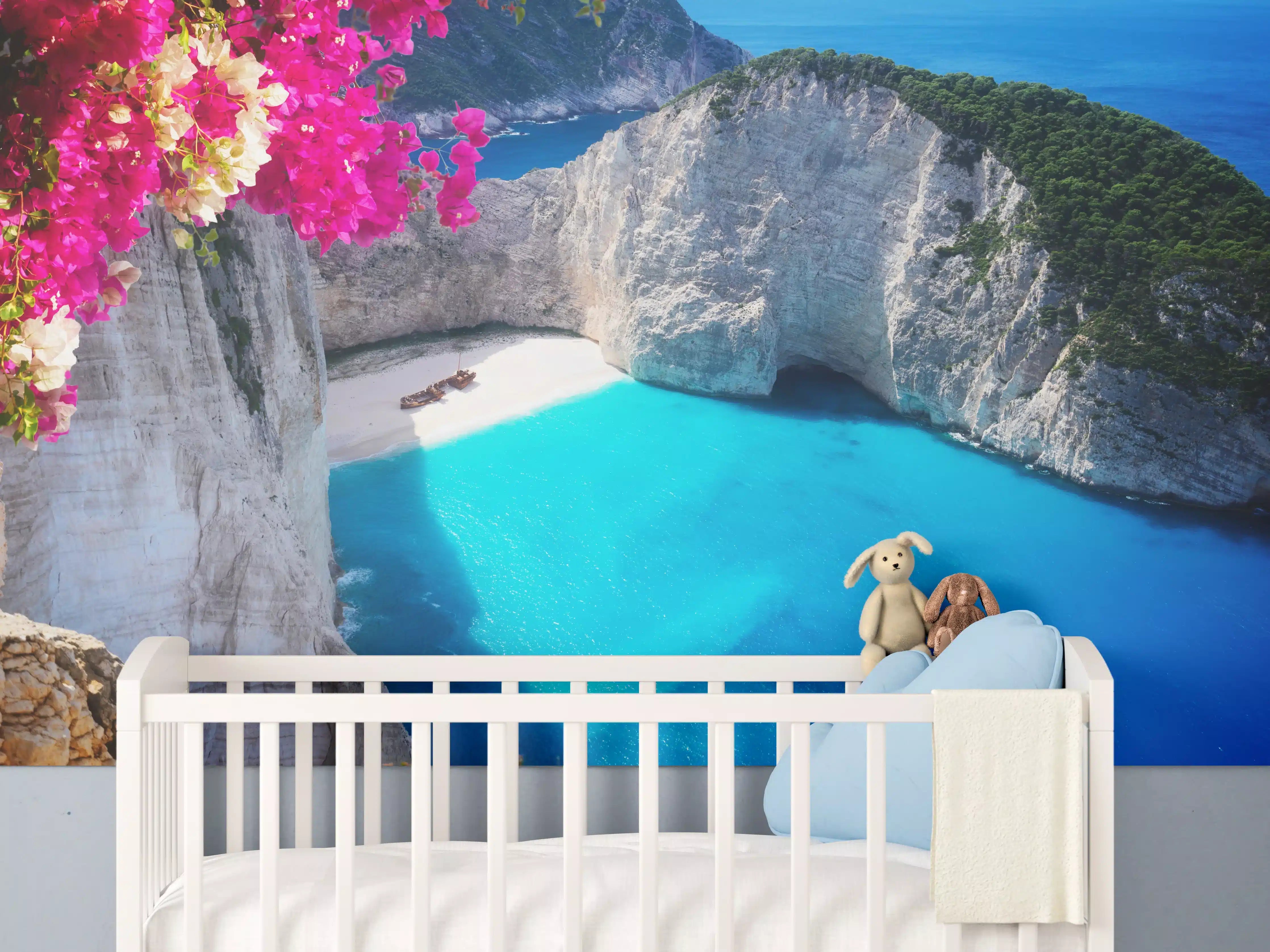 Babyzimmer Wandgestaltung - Schöne Landschaft der Insel Zakinthos