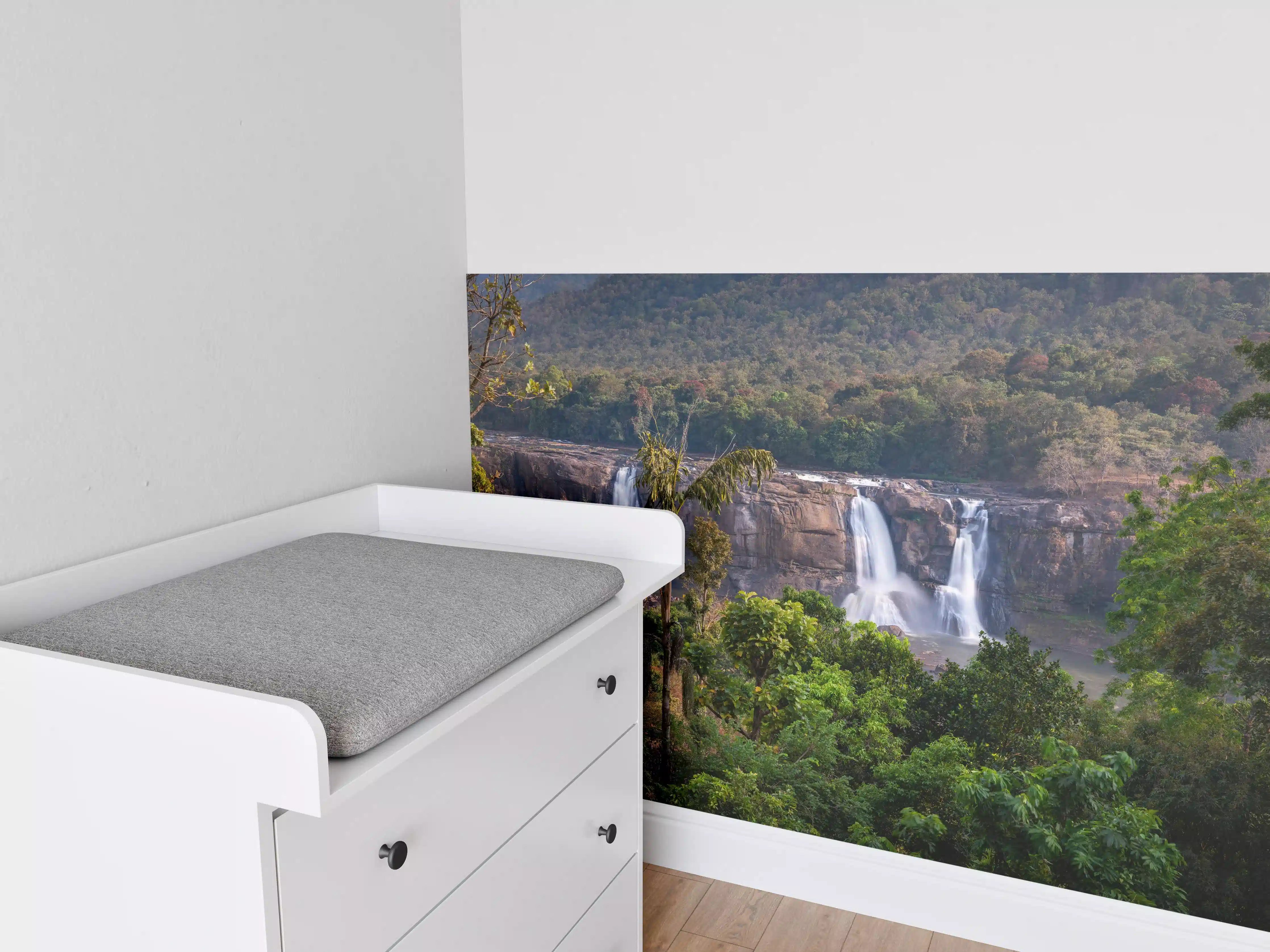 Babyzimmer Wandgestaltung - Schöne Langzeitbelichtung der Athirappilly-Wasserfälle