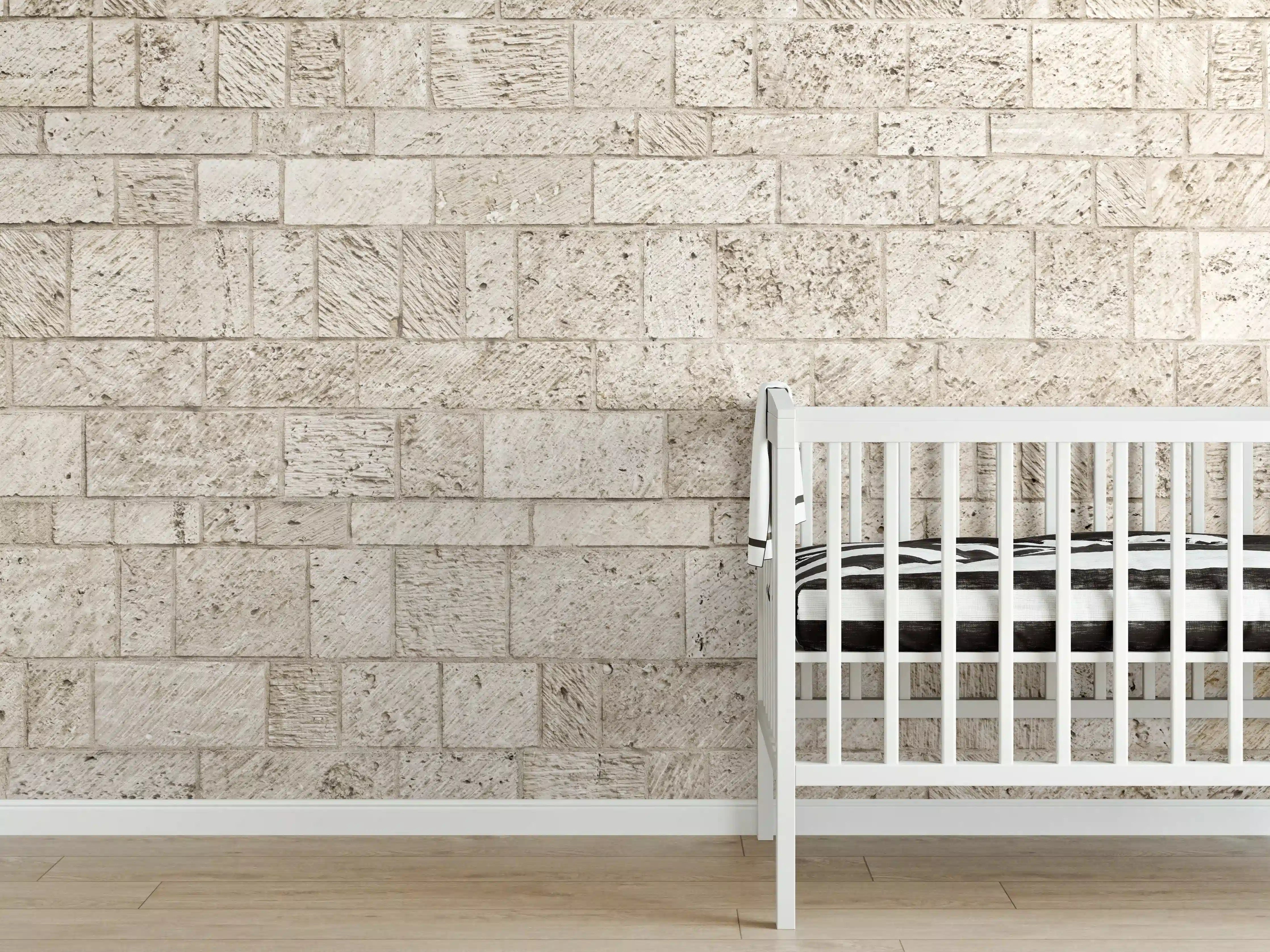 Babyzimmer Wandgestaltung - Schöne Steinfassade im Panoramaformat