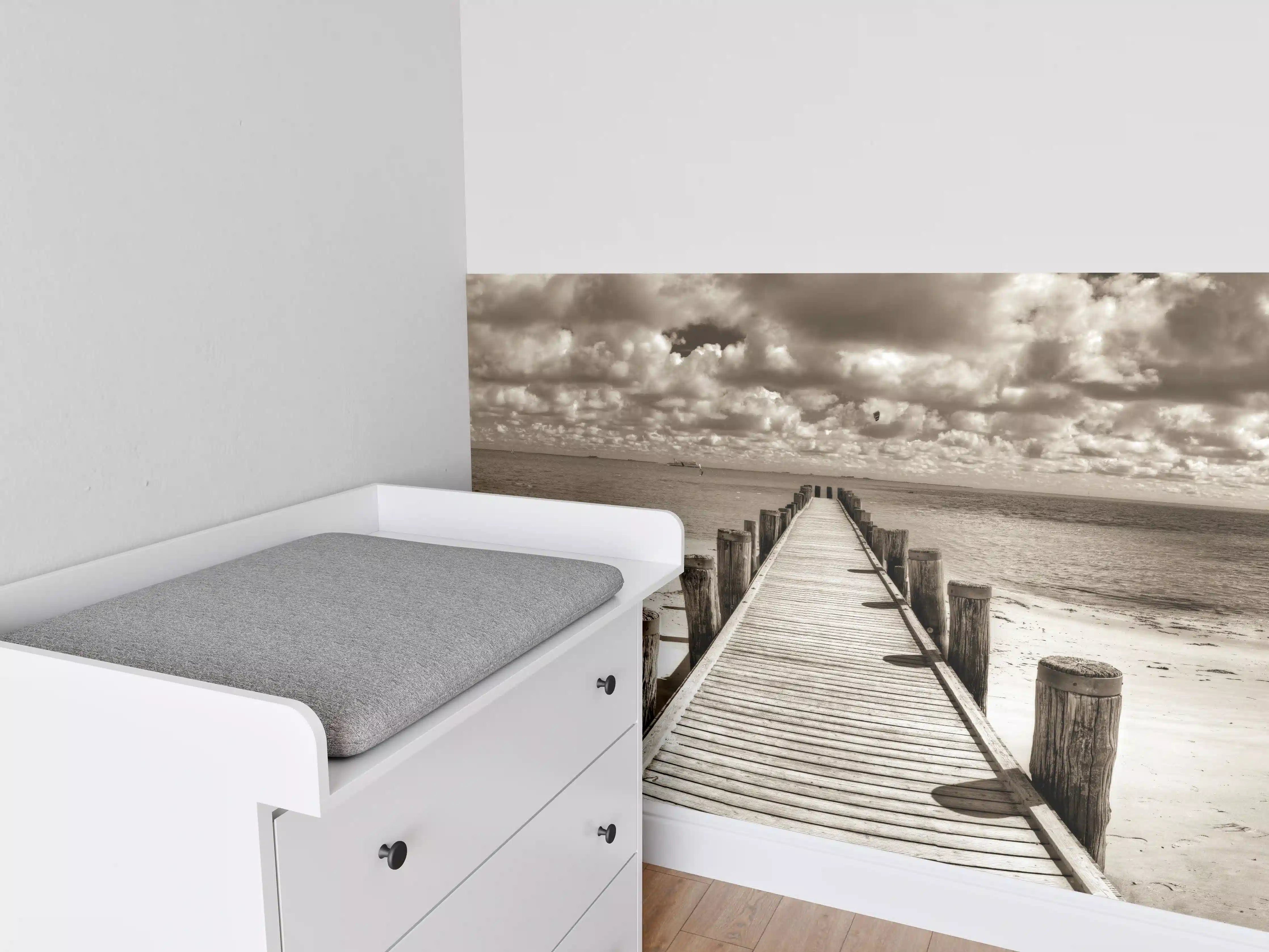 Babyzimmer Wandgestaltung - Schöner Anlegersteg für Boote