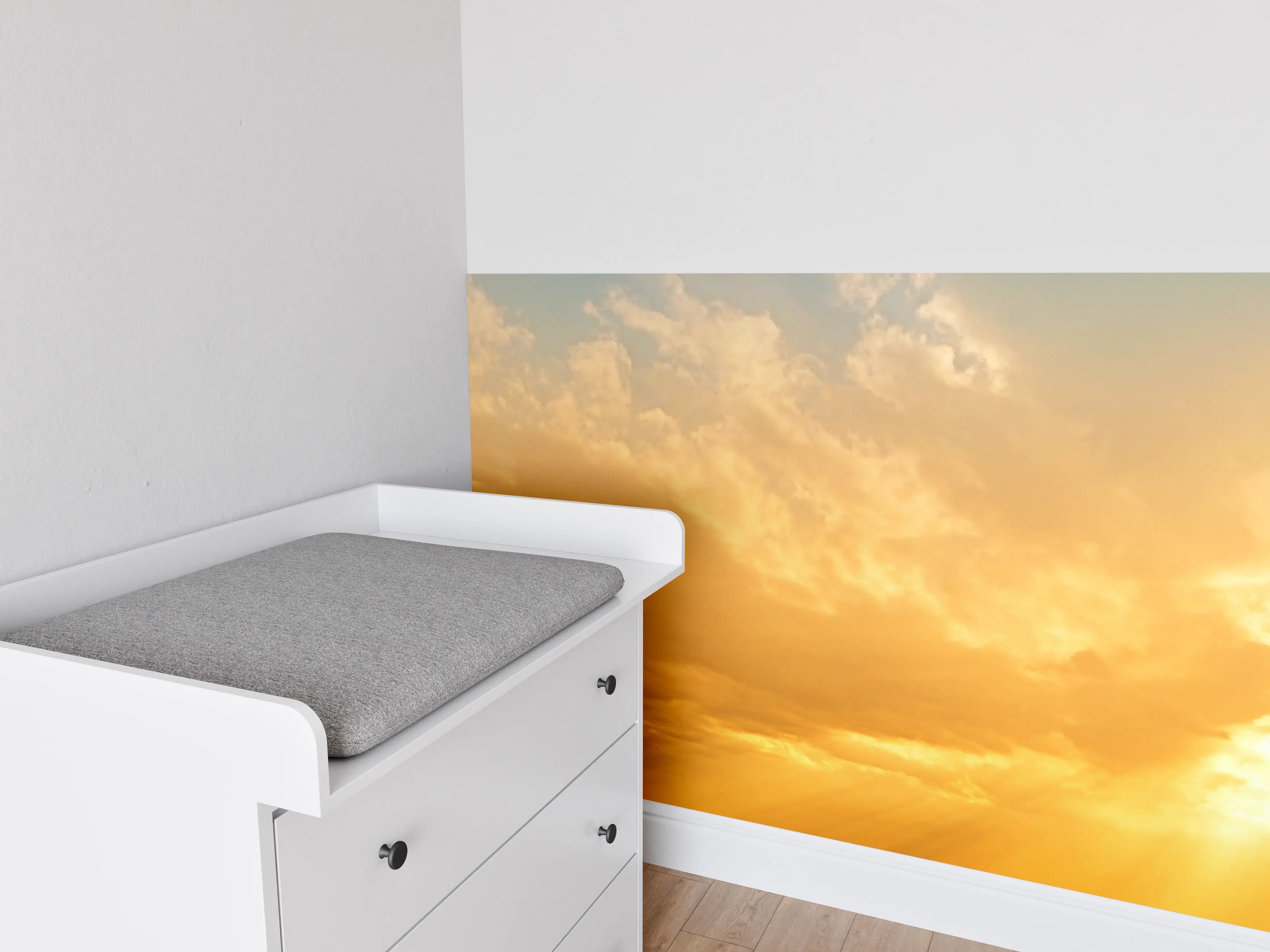 Babyzimmer Wandgestaltung - Schöner Blick auf Sonnenuntergang