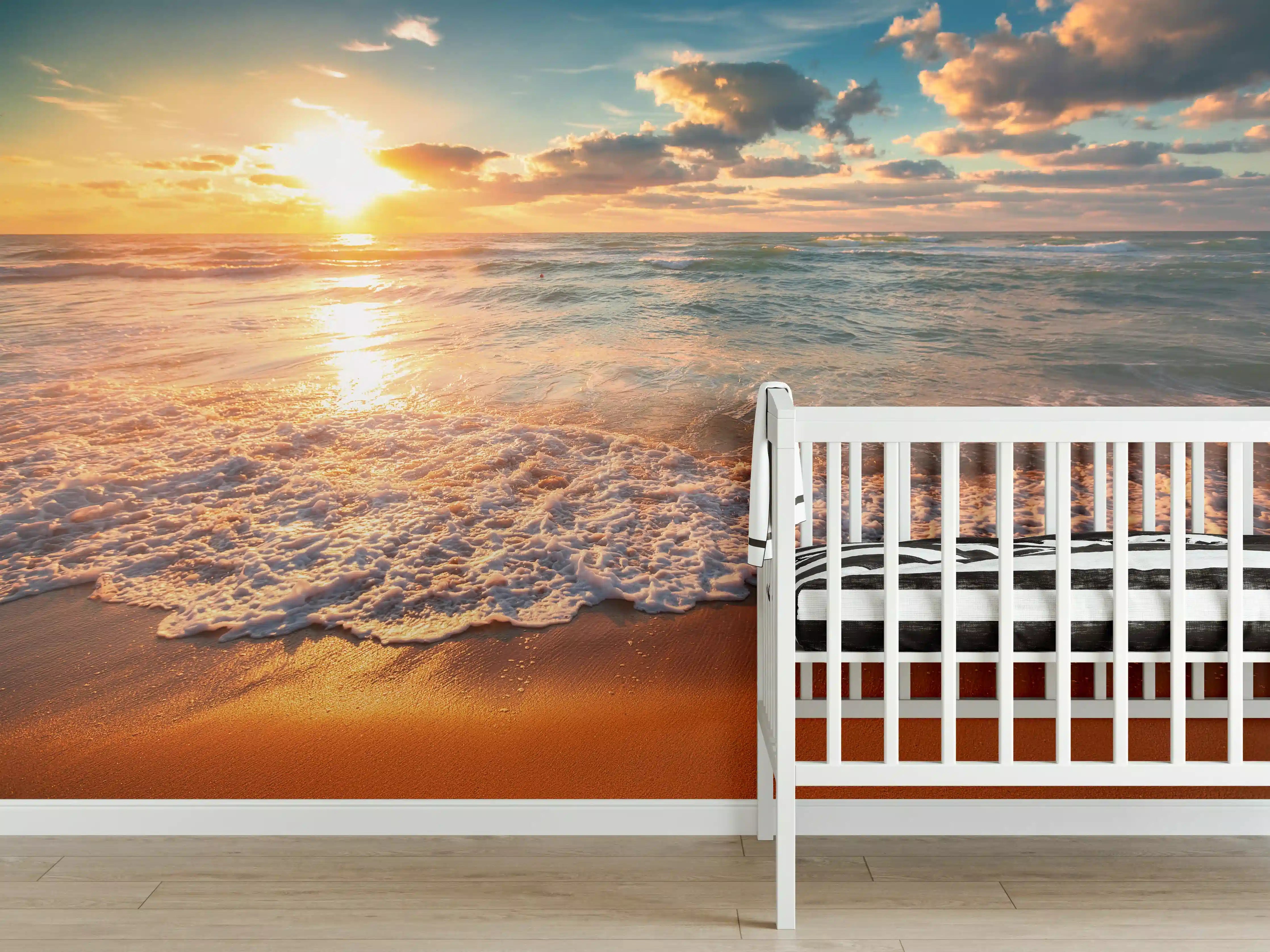 Babyzimmer Wandgestaltung - Schönes Sonnenlicht am Strand