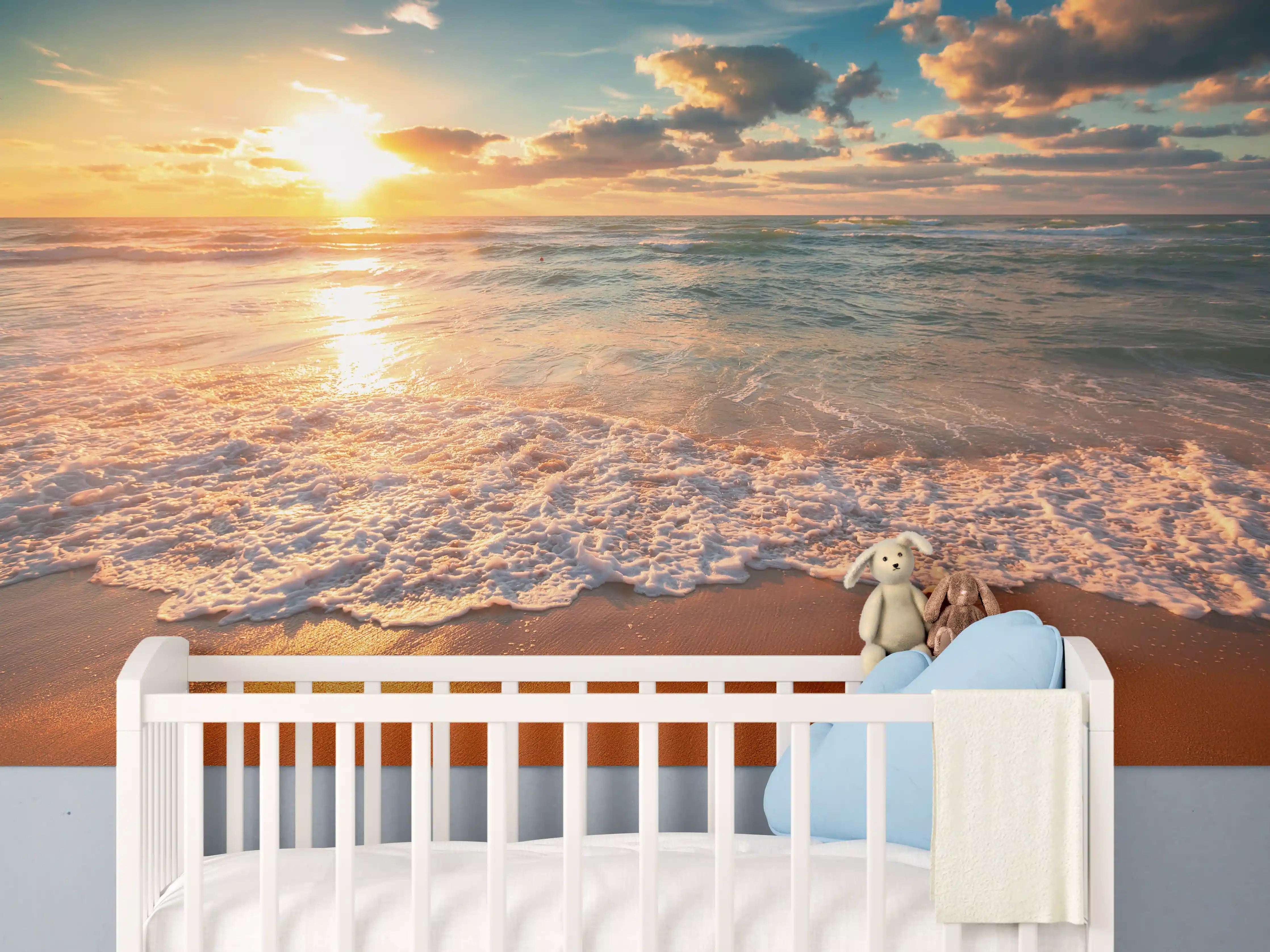Babyzimmer Wandgestaltung - Schönes Sonnenlicht am Strand