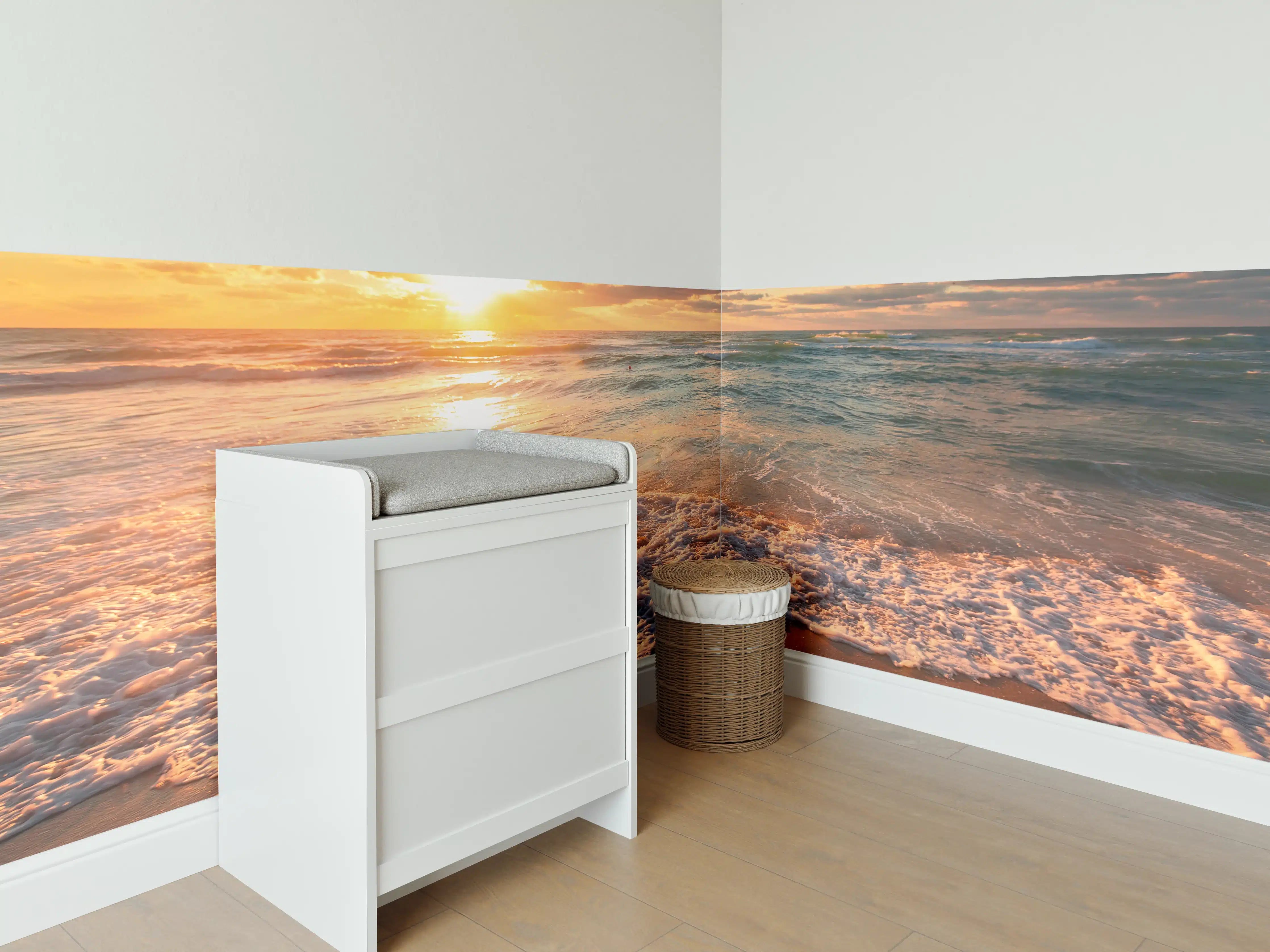 Babyzimmer Wandgestaltung - Schönes Sonnenlicht am Strand