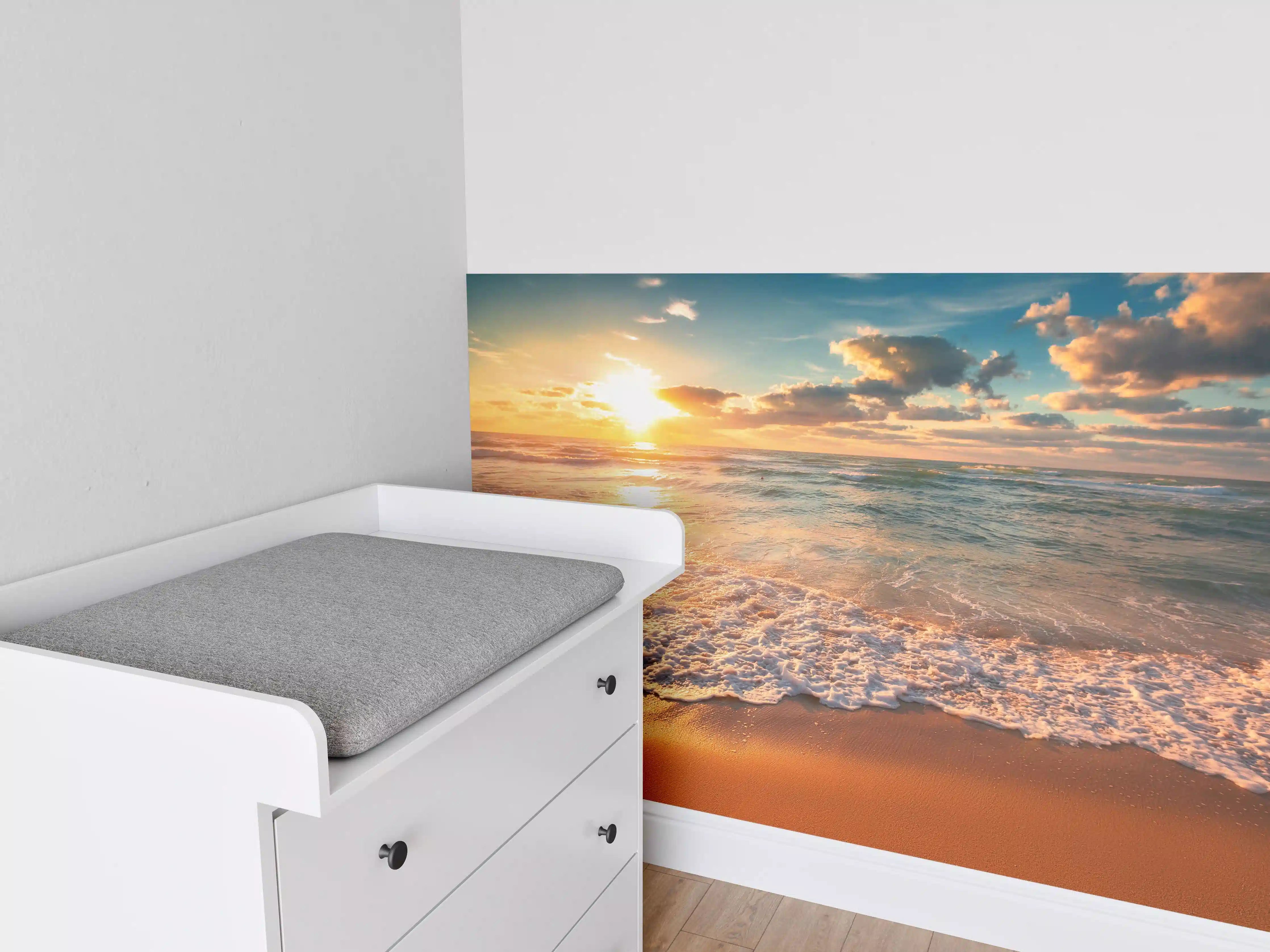 Babyzimmer Wandgestaltung - Schönes Sonnenlicht am Strand