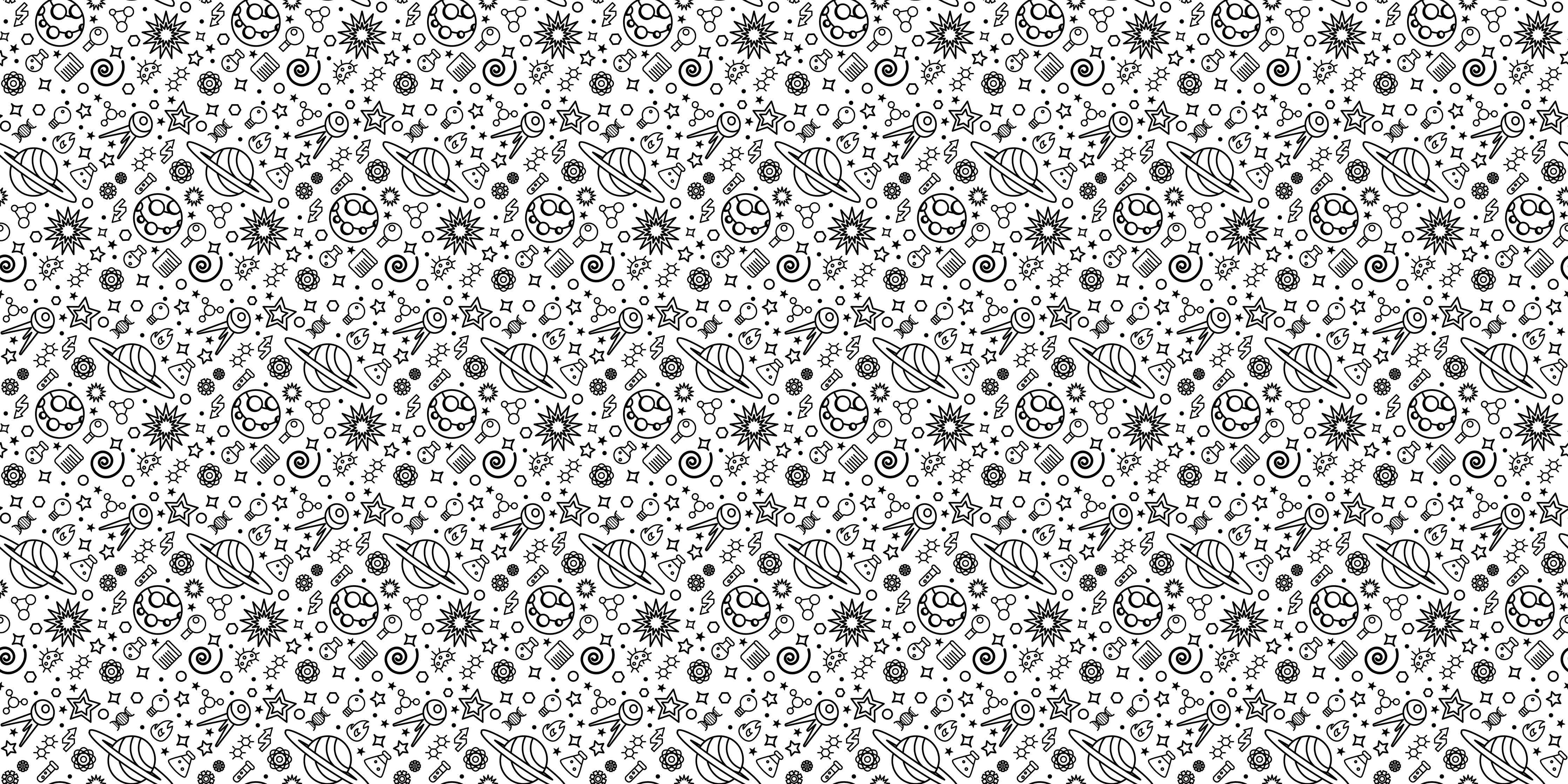 Babyzimmer Wandgestaltung-Schwarz-Weiß-Muster mit geometrischen und floral inspirierten Elementen