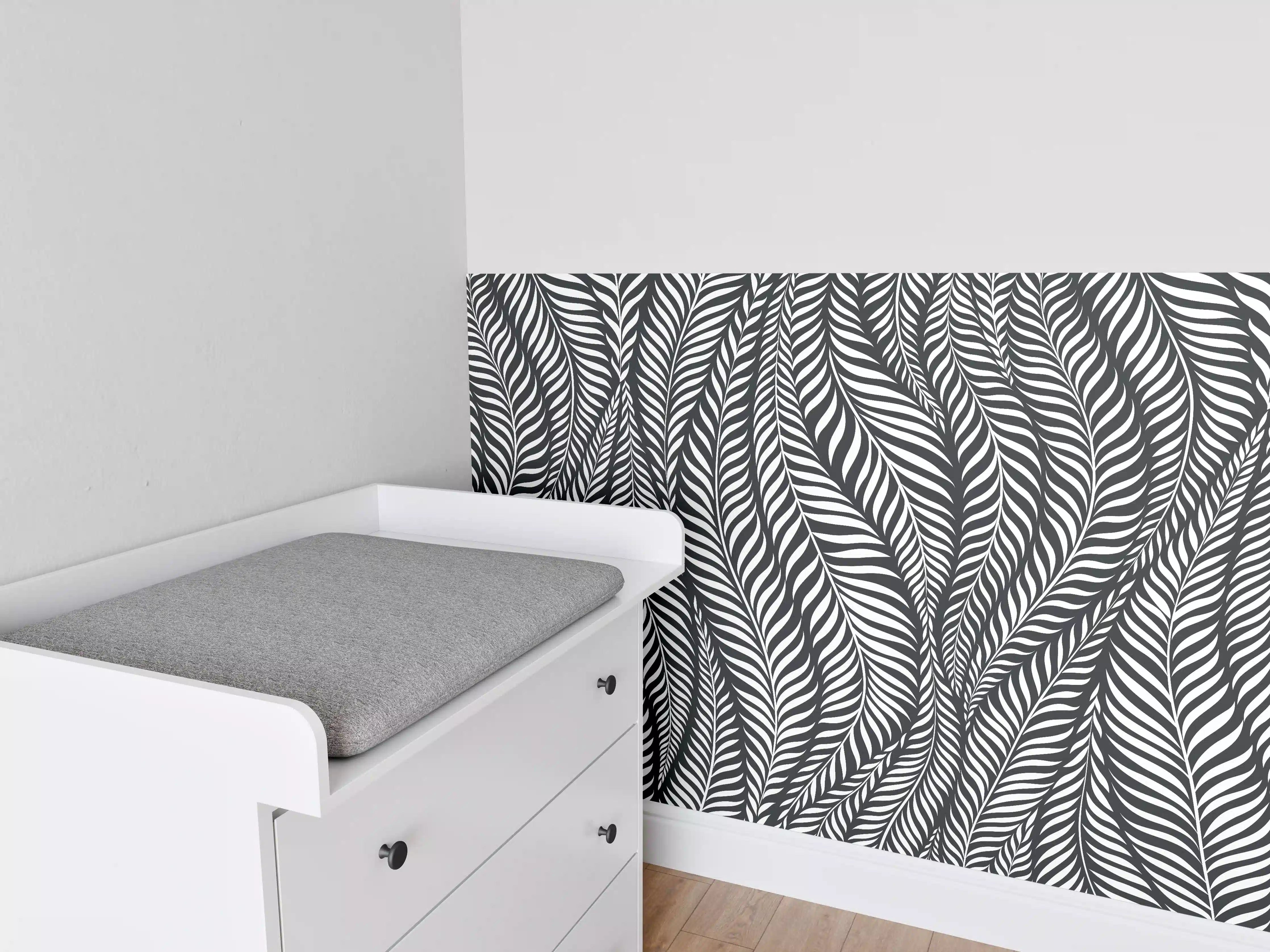 Babyzimmer Wandgestaltung - Schwarz-Weiß-Optik für eleganten Stil