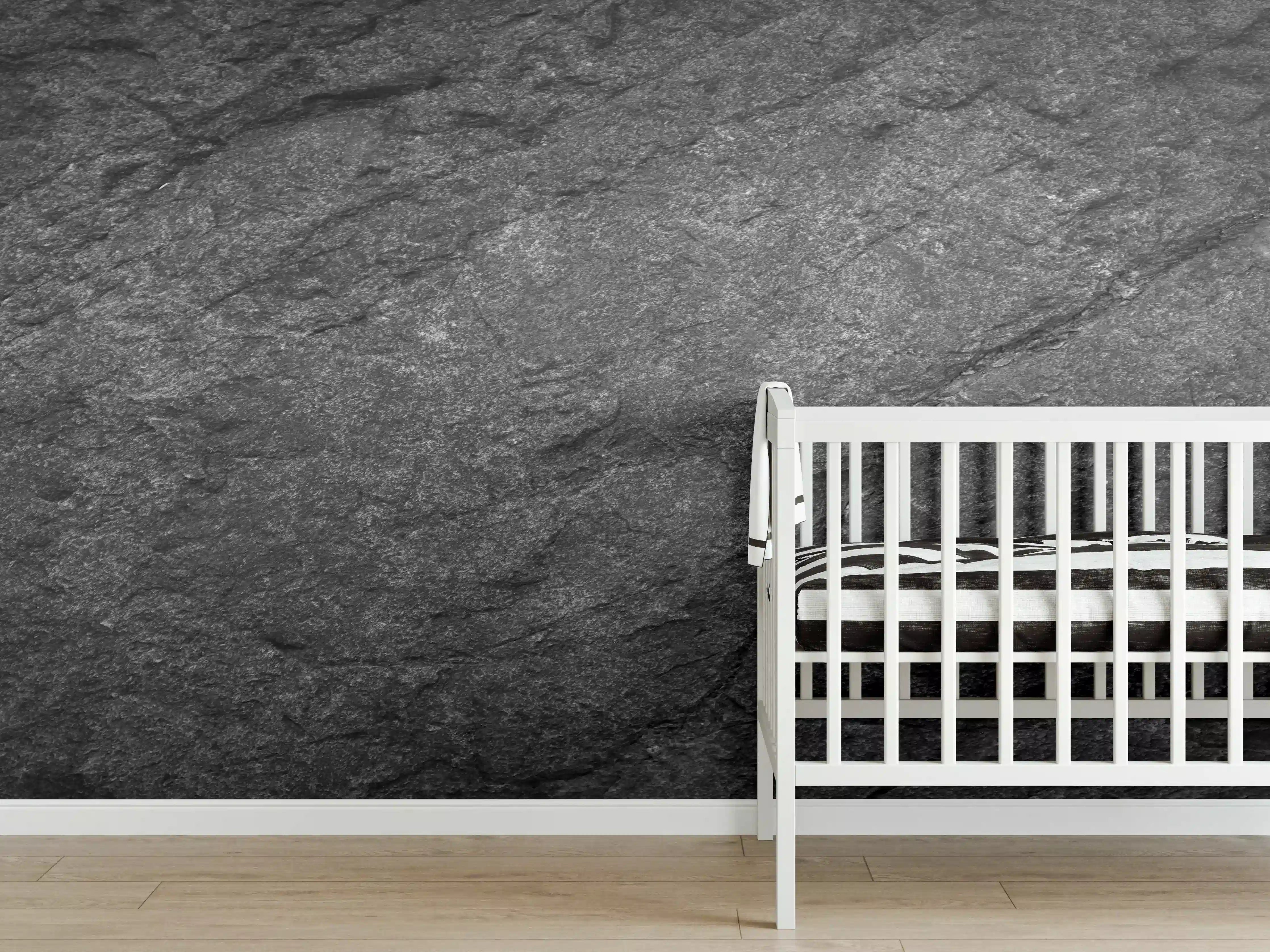 Babyzimmer Wandgestaltung - Schwarze Schieferplatte