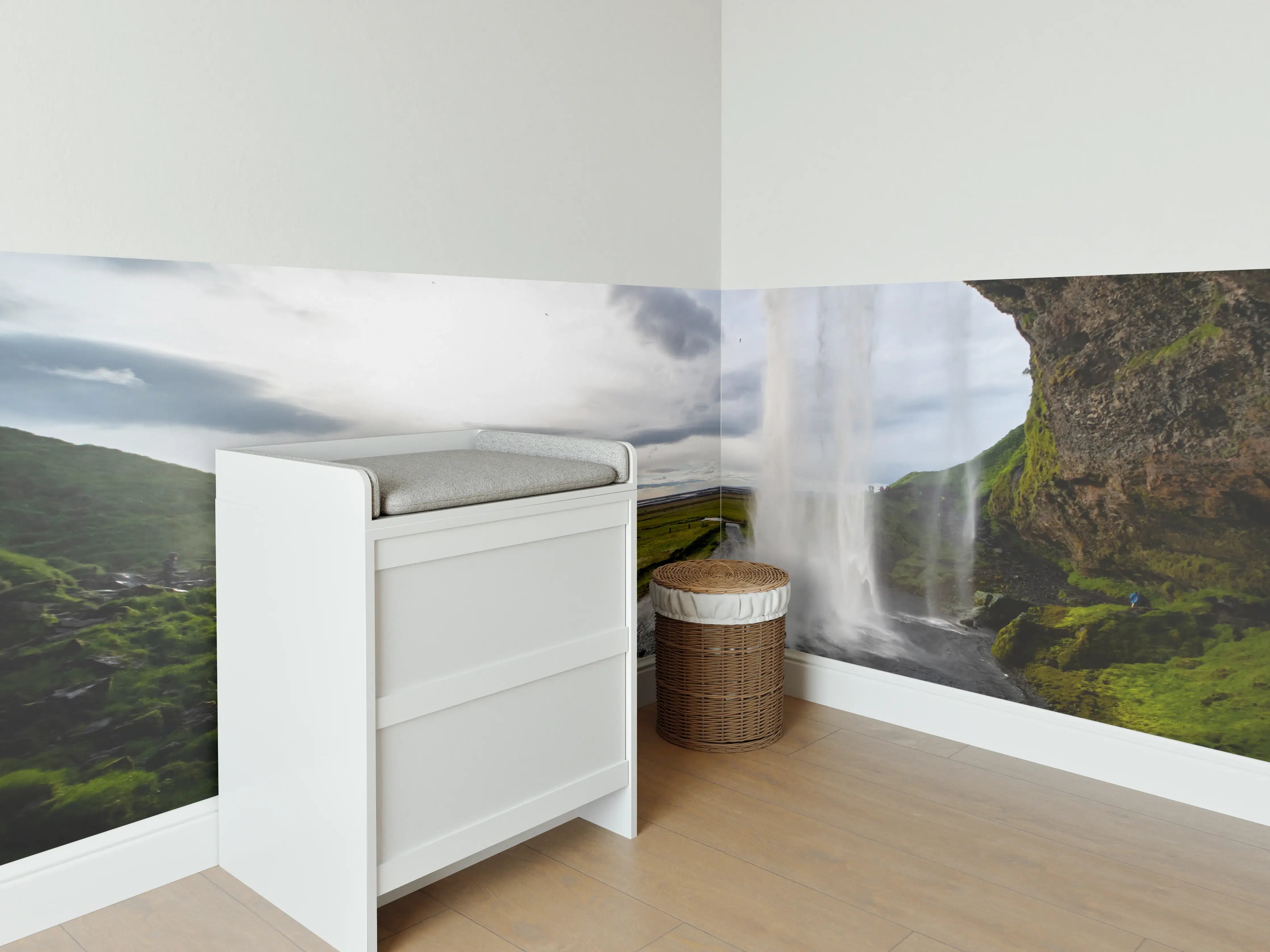 Babyzimmer Wandgestaltung - Seljalandsfoss Wasserfall