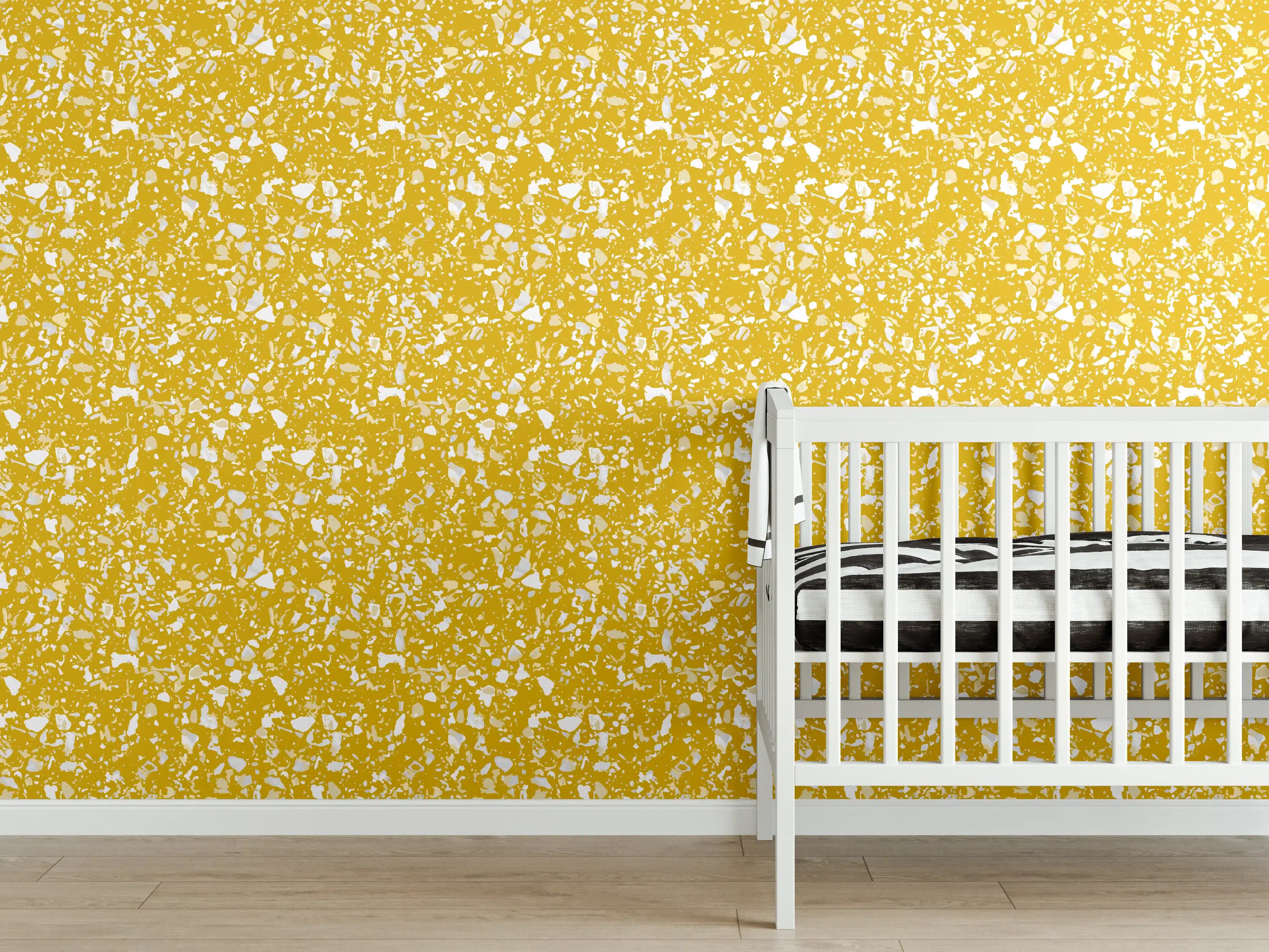 Babyzimmer Wandgestaltung - Senape-Terrazzo-Design für moderne Räume