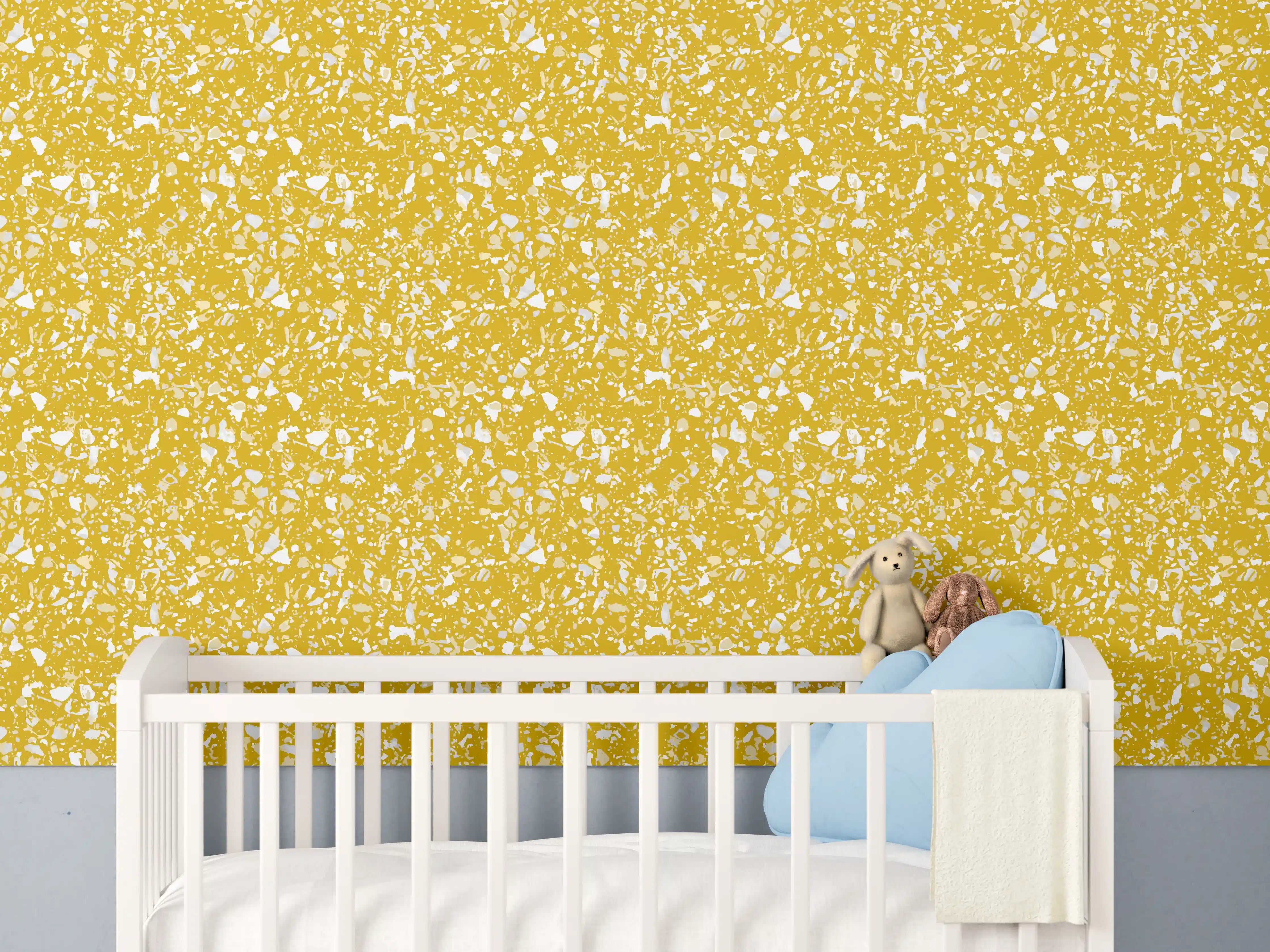 Babyzimmer Wandgestaltung - Senape-Terrazzo-Design für moderne Räume