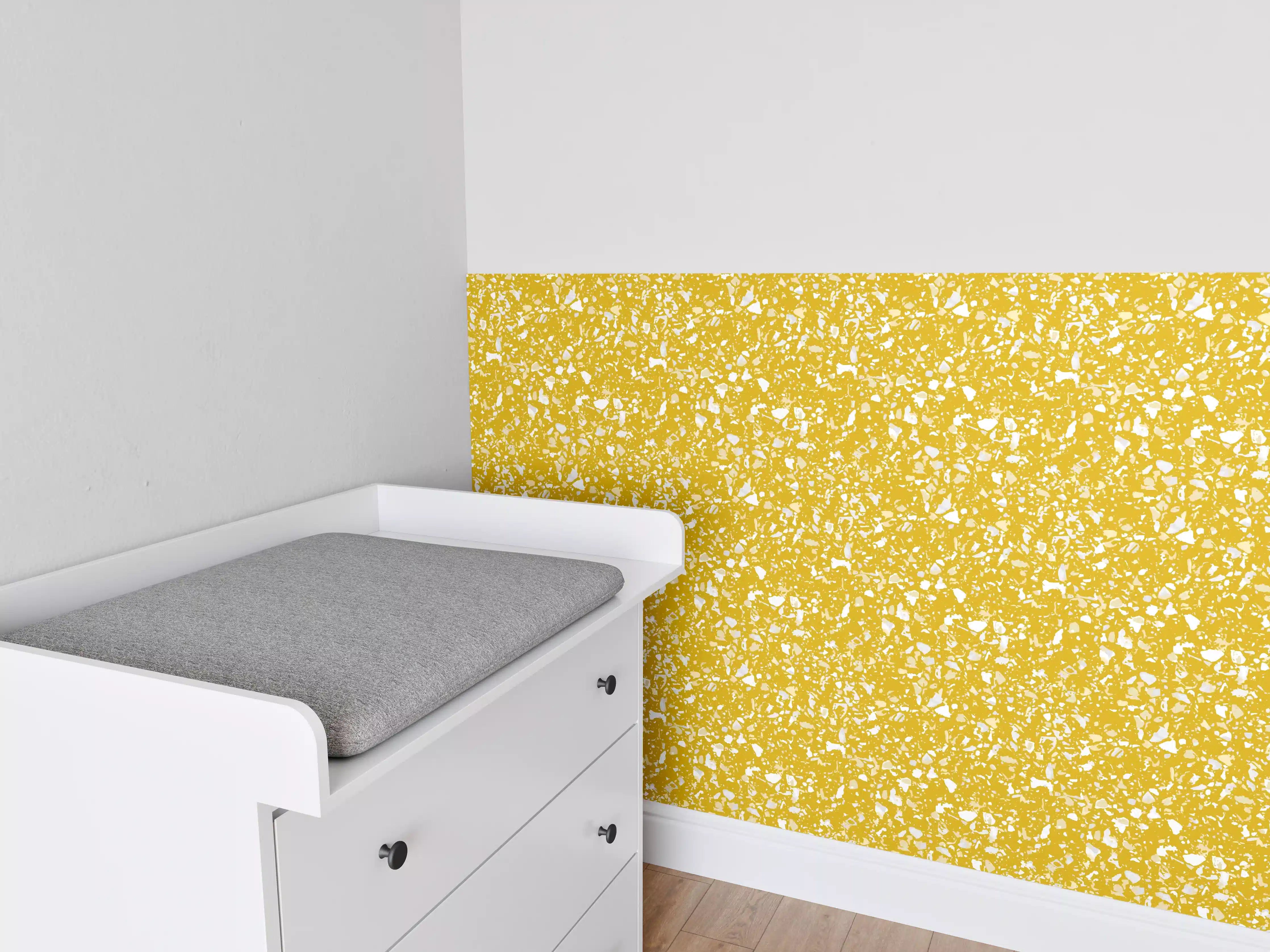Babyzimmer Wandgestaltung - Senape-Terrazzo-Design für moderne Räume