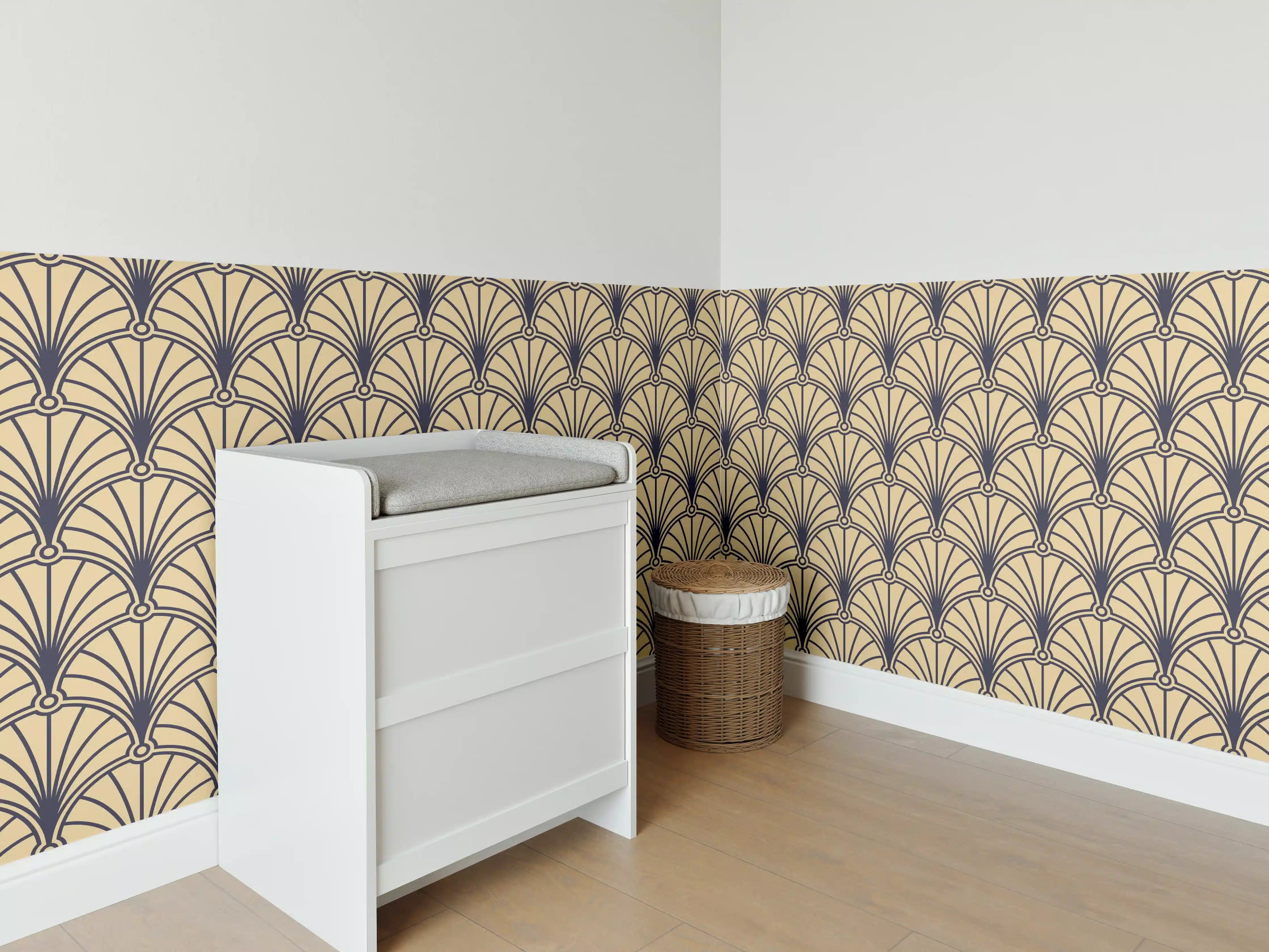 Babyzimmer Wandgestaltung - Sepia Gemusterte Textur