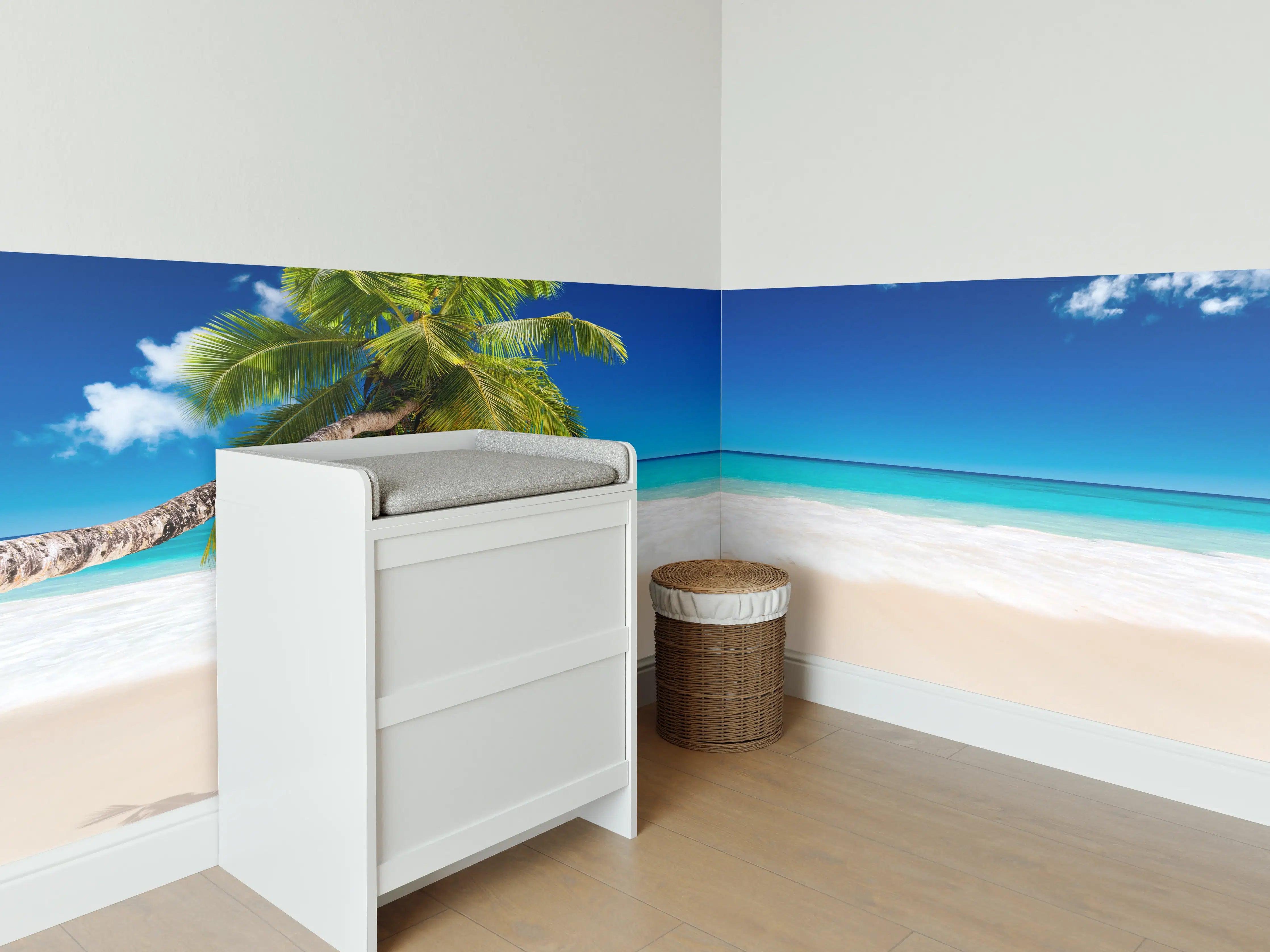 Babyzimmer Wandgestaltung - Seychellen Strand