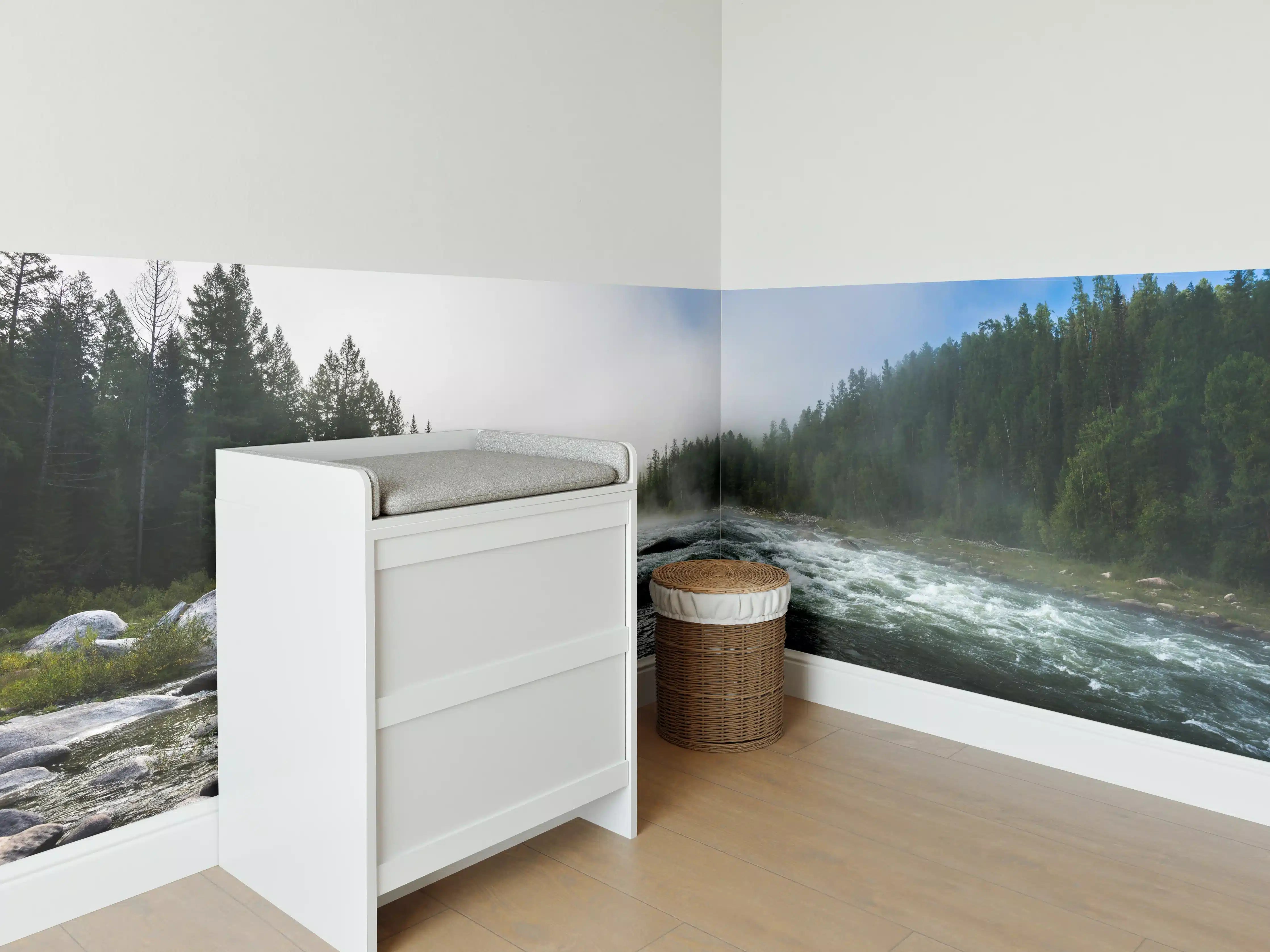 Babyzimmer Wandgestaltung - Sibirischer Fluss Balyiktyig