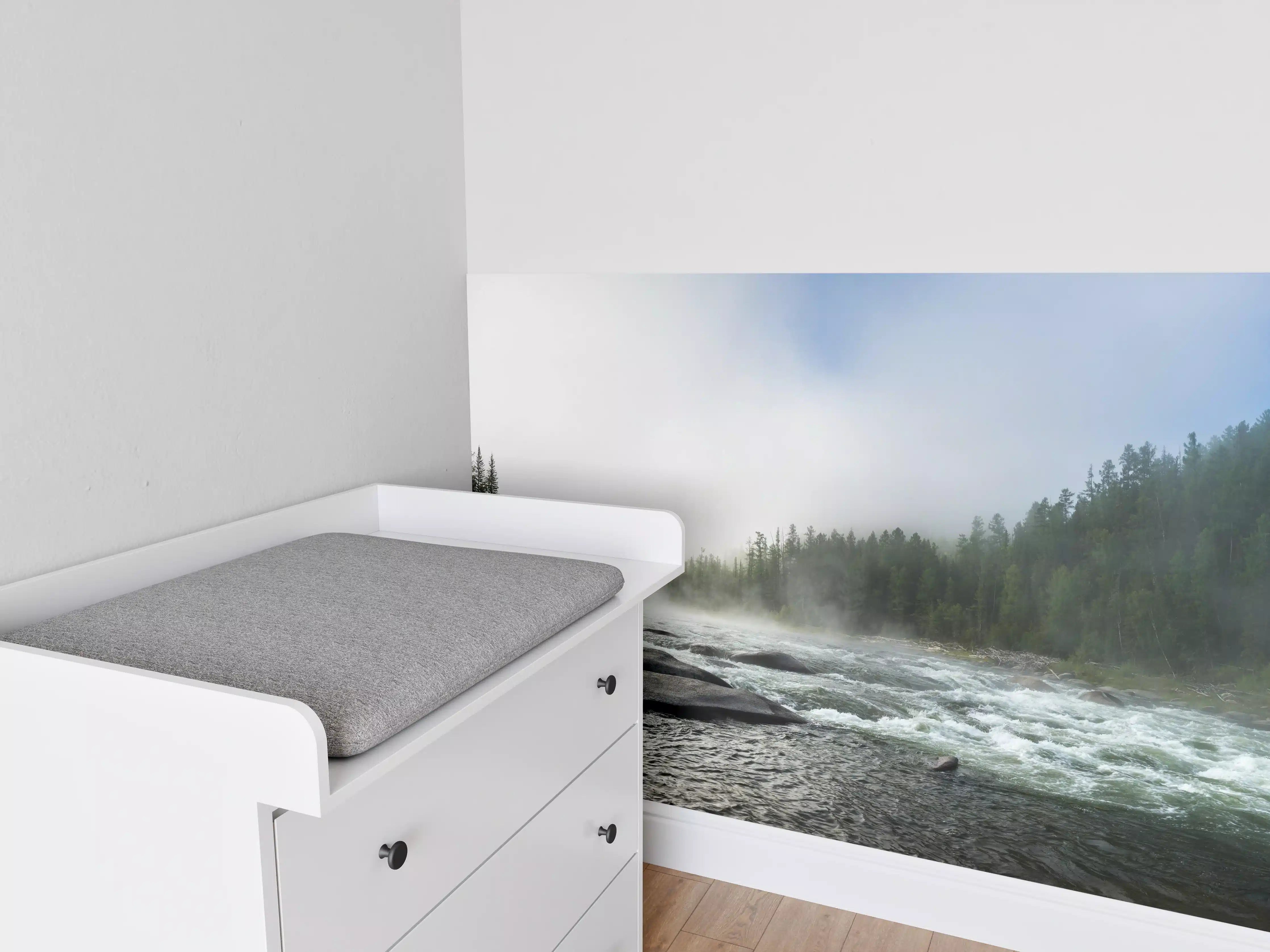 Babyzimmer Wandgestaltung - Sibirischer Fluss Balyiktyig
